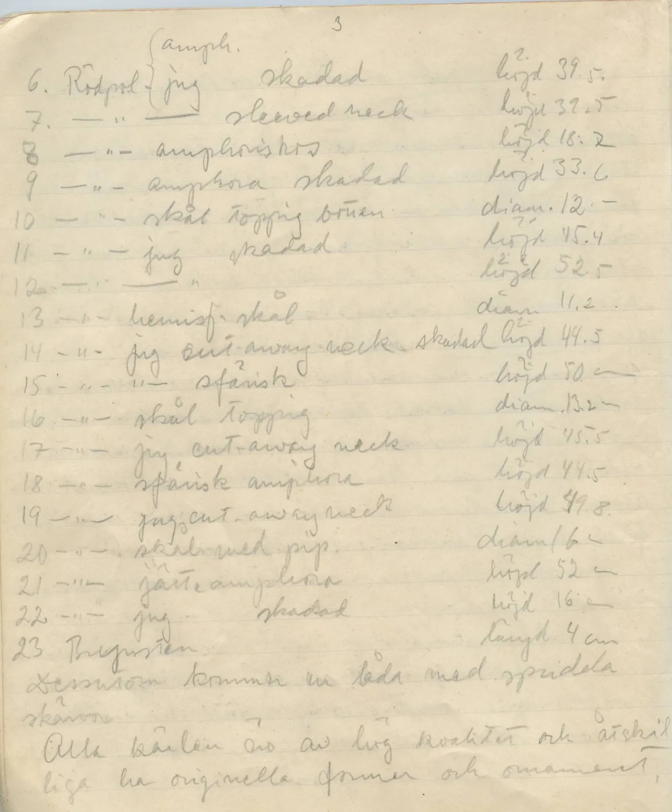 Scan 45 of field diary DII:1a (Lapithos, Vrysi tou Barba), handwritten in Swedish. The transcription and translation follow.