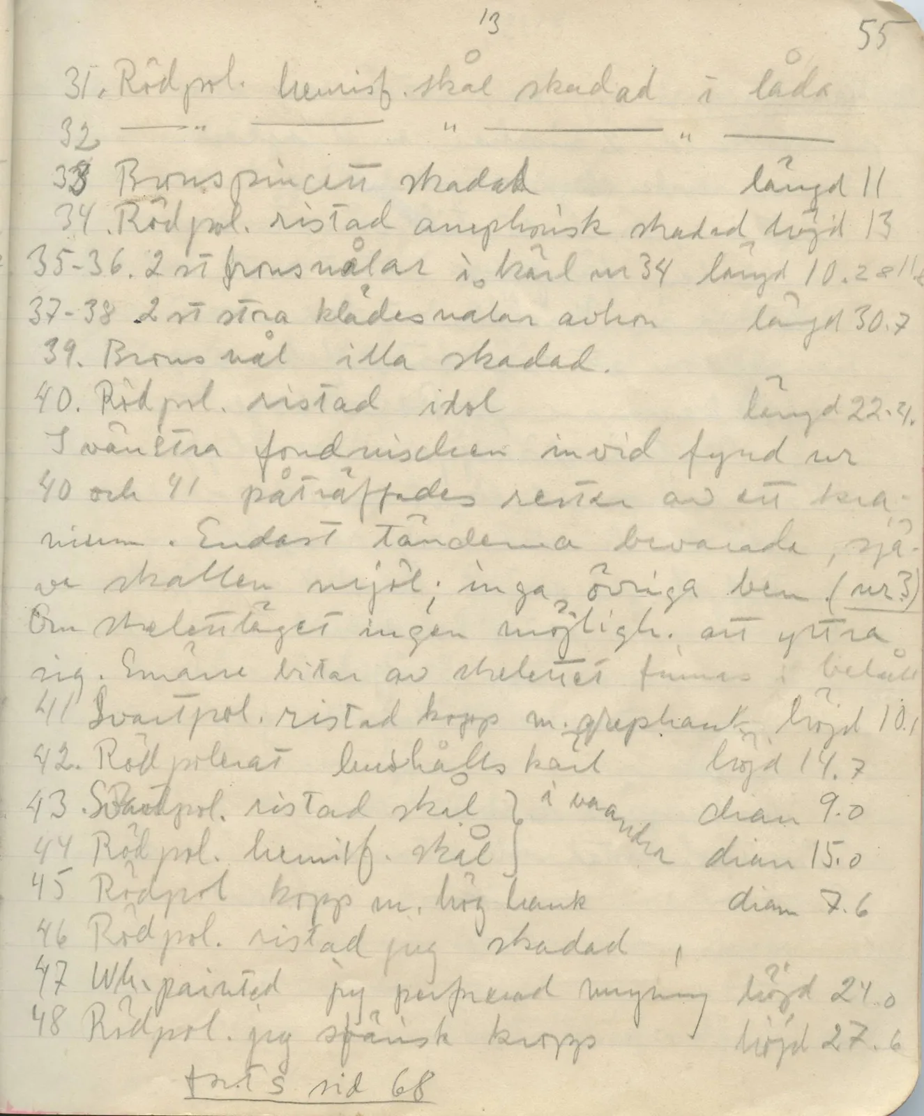 Scan 52 of field diary DII:1a (Lapithos, Vrysi tou Barba), handwritten in Swedish. The transcription and translation follow.
