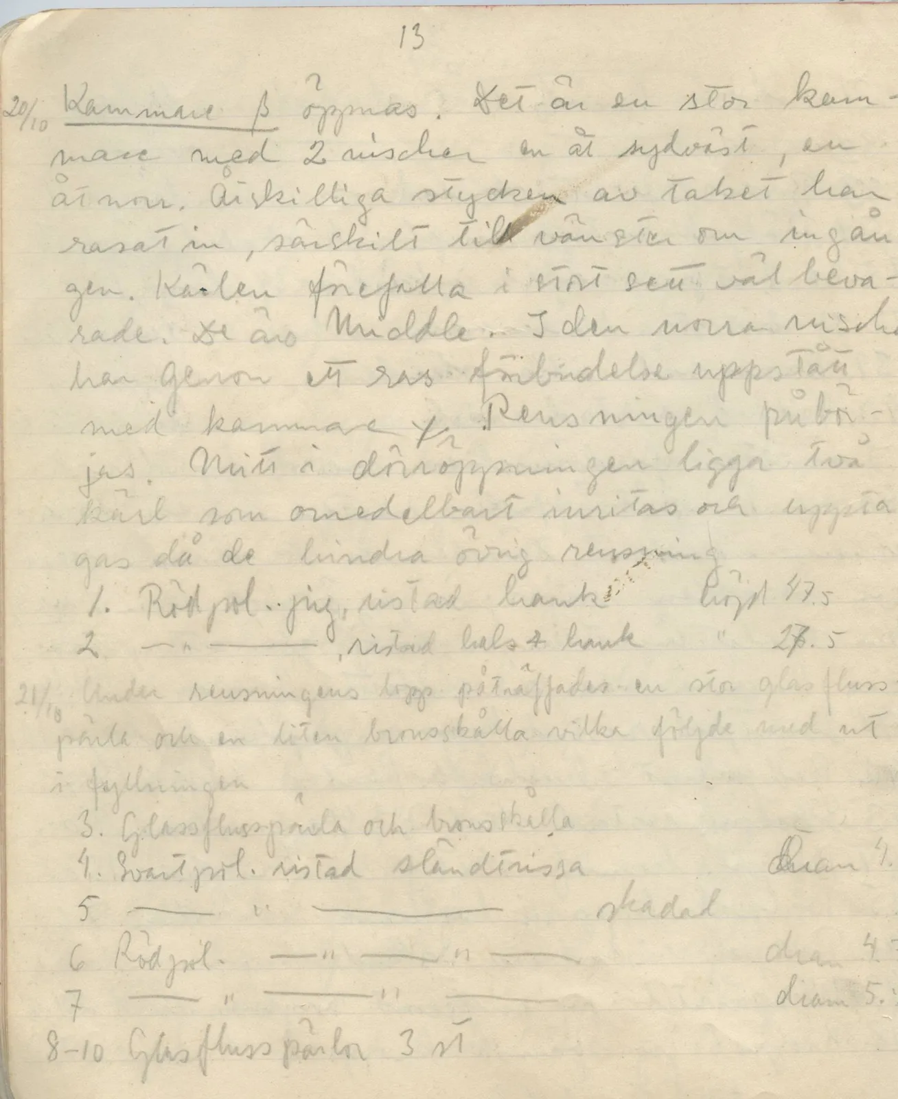 Scan 53 of field diary DII:1a (Lapithos, Vrysi tou Barba), handwritten in Swedish. The transcription and translation follow.
