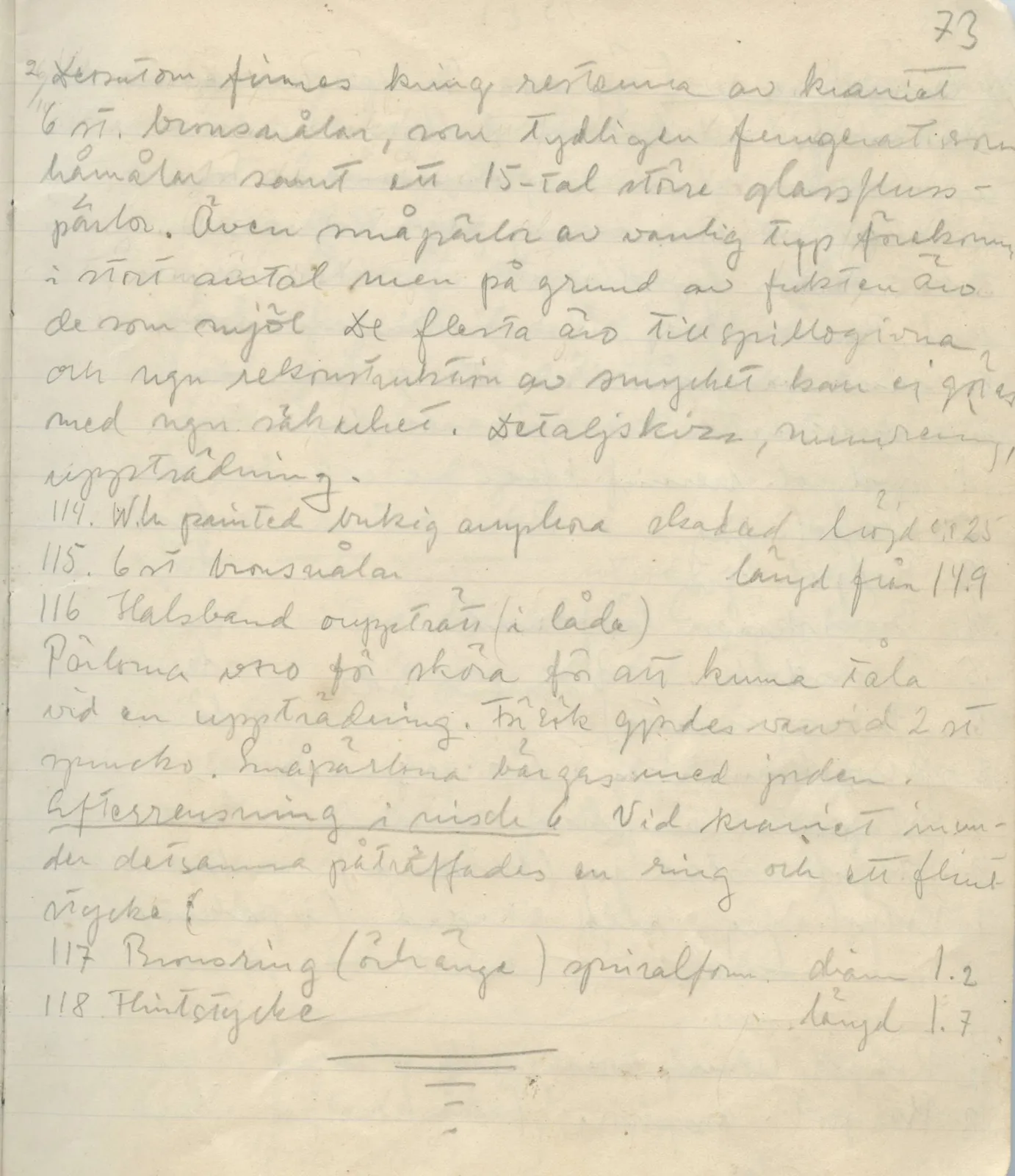 Scan 70 of field diary DII:1a (Lapithos, Vrysi tou Barba), handwritten in Swedish. The transcription and translation follow.