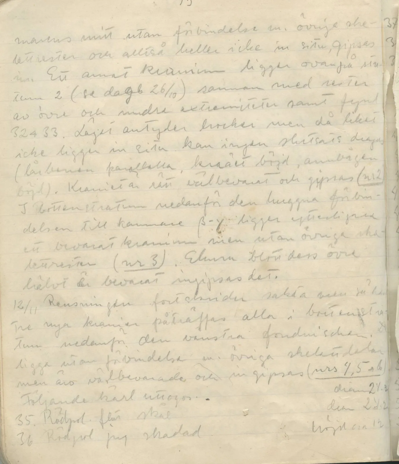 Scan 77 of field diary DII:1a (Lapithos, Vrysi tou Barba), handwritten in Swedish. The transcription and translation follow.