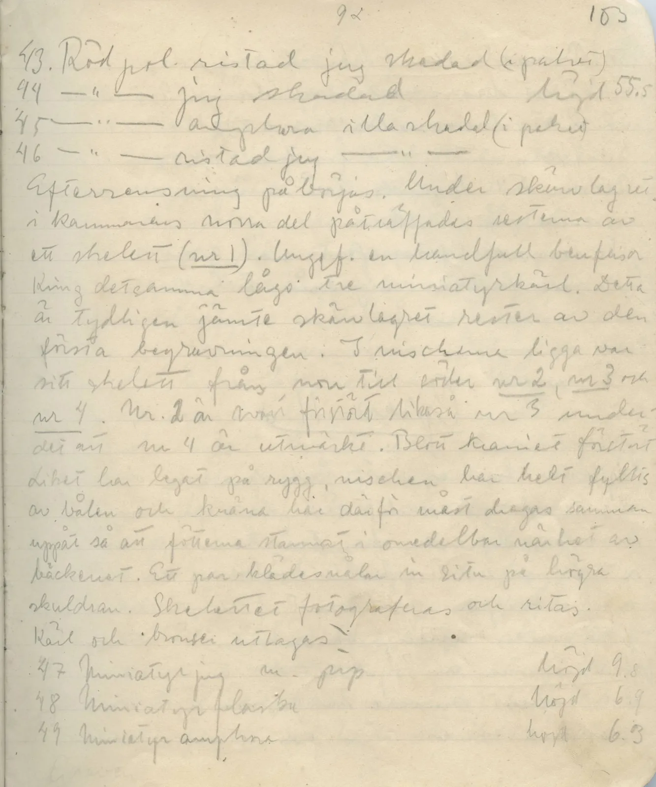 Scan 101 of field diary DII:1a (Lapithos, Vrysi tou Barba), handwritten in Swedish. The transcription and translation follow.