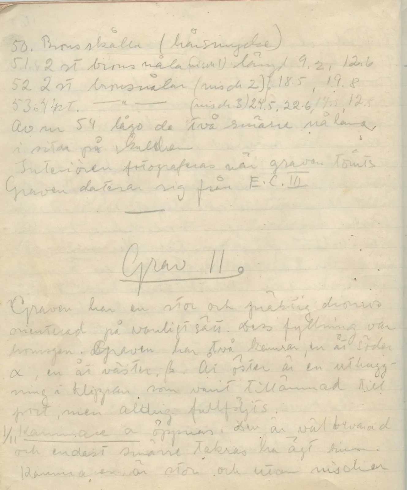 Scan 102 of field diary DII:1a (Lapithos, Vrysi tou Barba), handwritten in Swedish. The transcription and translation follow.