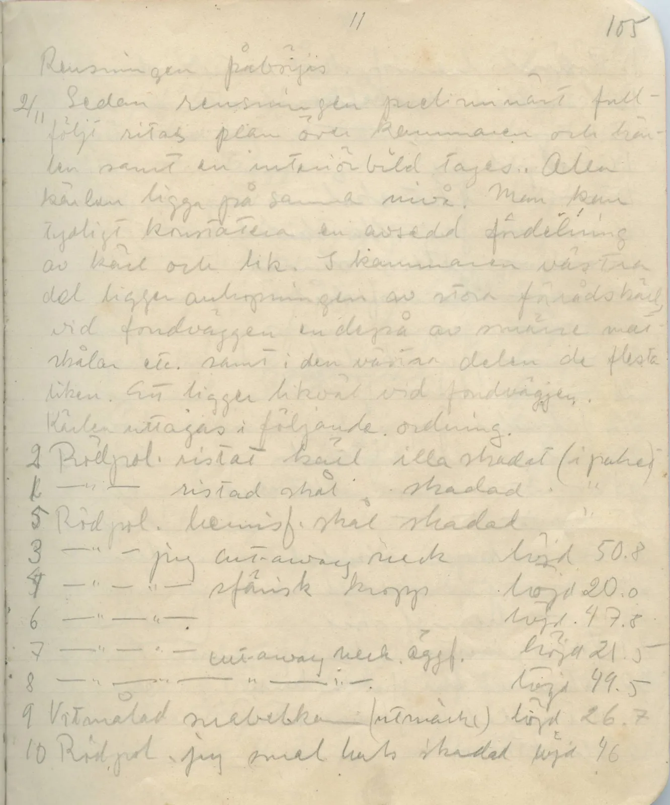 Scan 103 of field diary DII:1a (Lapithos, Vrysi tou Barba), handwritten in Swedish. The transcription and translation follow.
