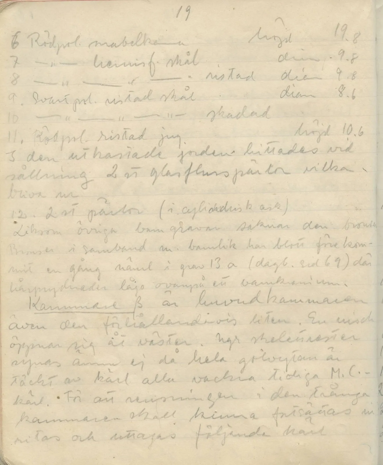 Scan 110 of field diary DII:1a (Lapithos, Vrysi tou Barba), handwritten in Swedish. The transcription and translation follow.