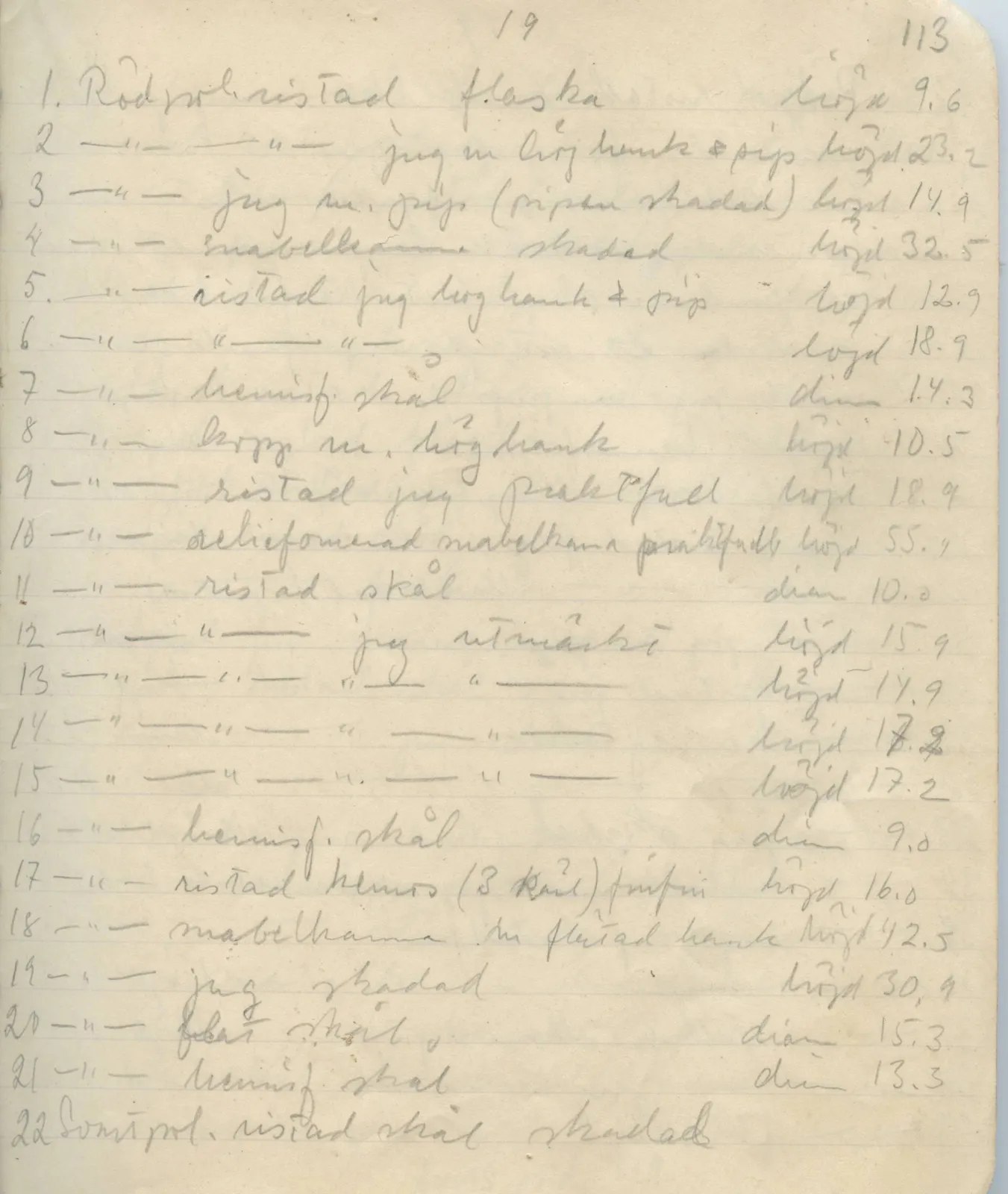 Scan 111 of field diary DII:1a (Lapithos, Vrysi tou Barba), handwritten in Swedish. The transcription and translation follow.