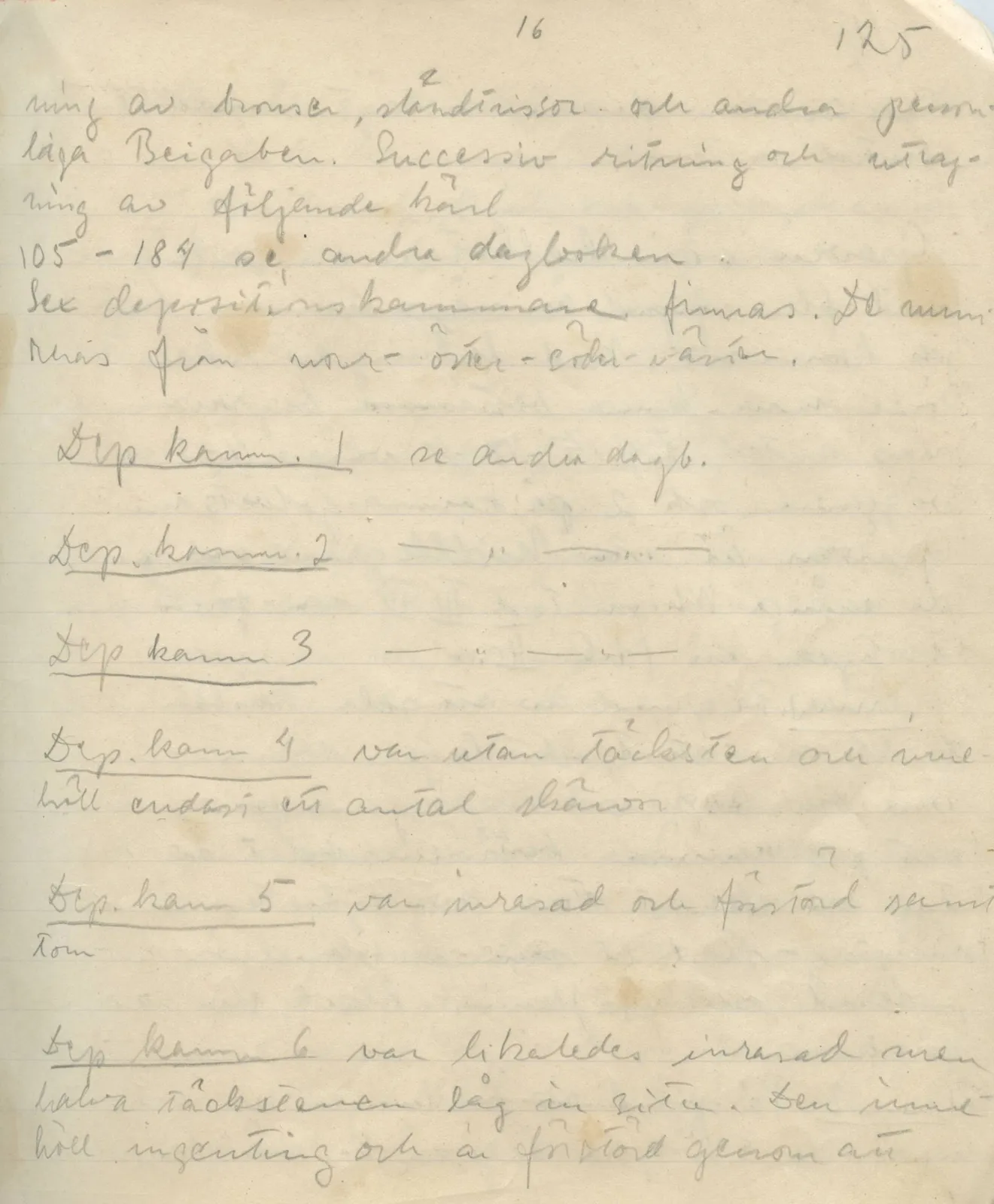 Scan 123 of field diary DII:1a (Lapithos, Vrysi tou Barba), handwritten in Swedish. The transcription and translation follow.