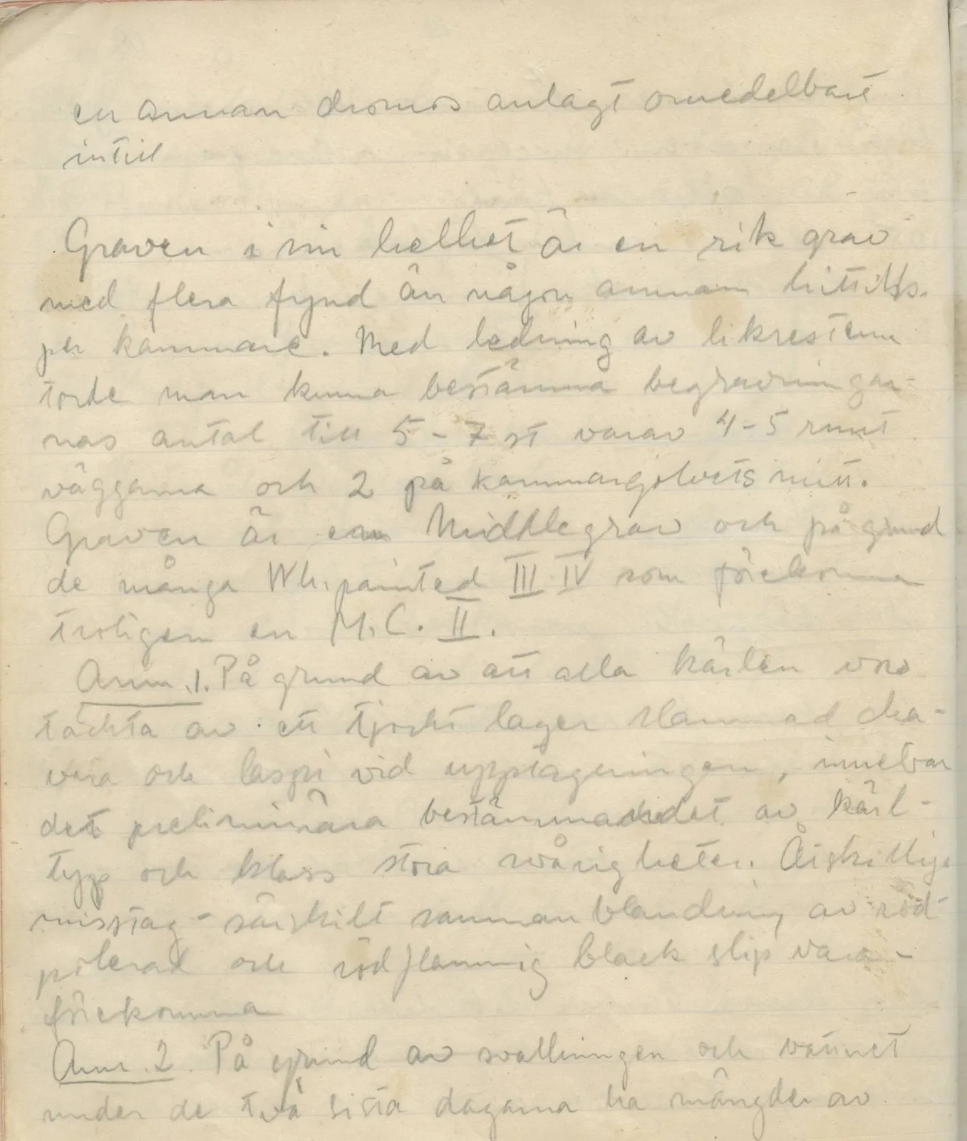 Scan 124 of field diary DII:1a (Lapithos, Vrysi tou Barba), handwritten in Swedish. The transcription and translation follow.