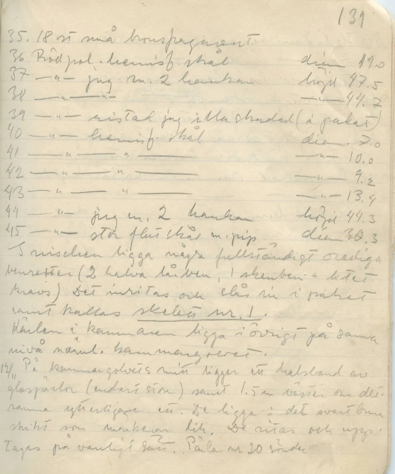 Scan 137 of field diary DII:1a (Lapithos, Vrysi tou Barba), handwritten in Swedish. The transcription and translation follow.