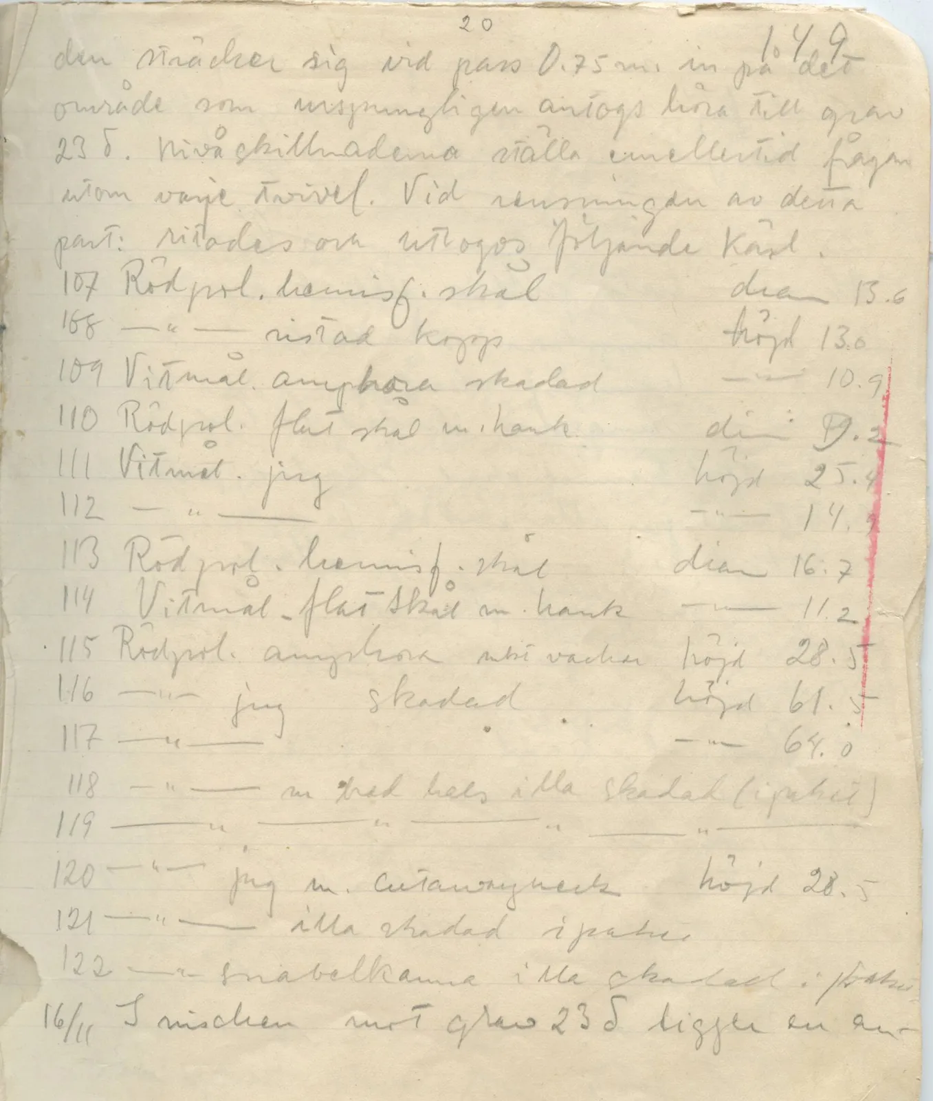 Scan 147 of field diary DII:1a (Lapithos, Vrysi tou Barba), handwritten in Swedish. The transcription and translation follow.