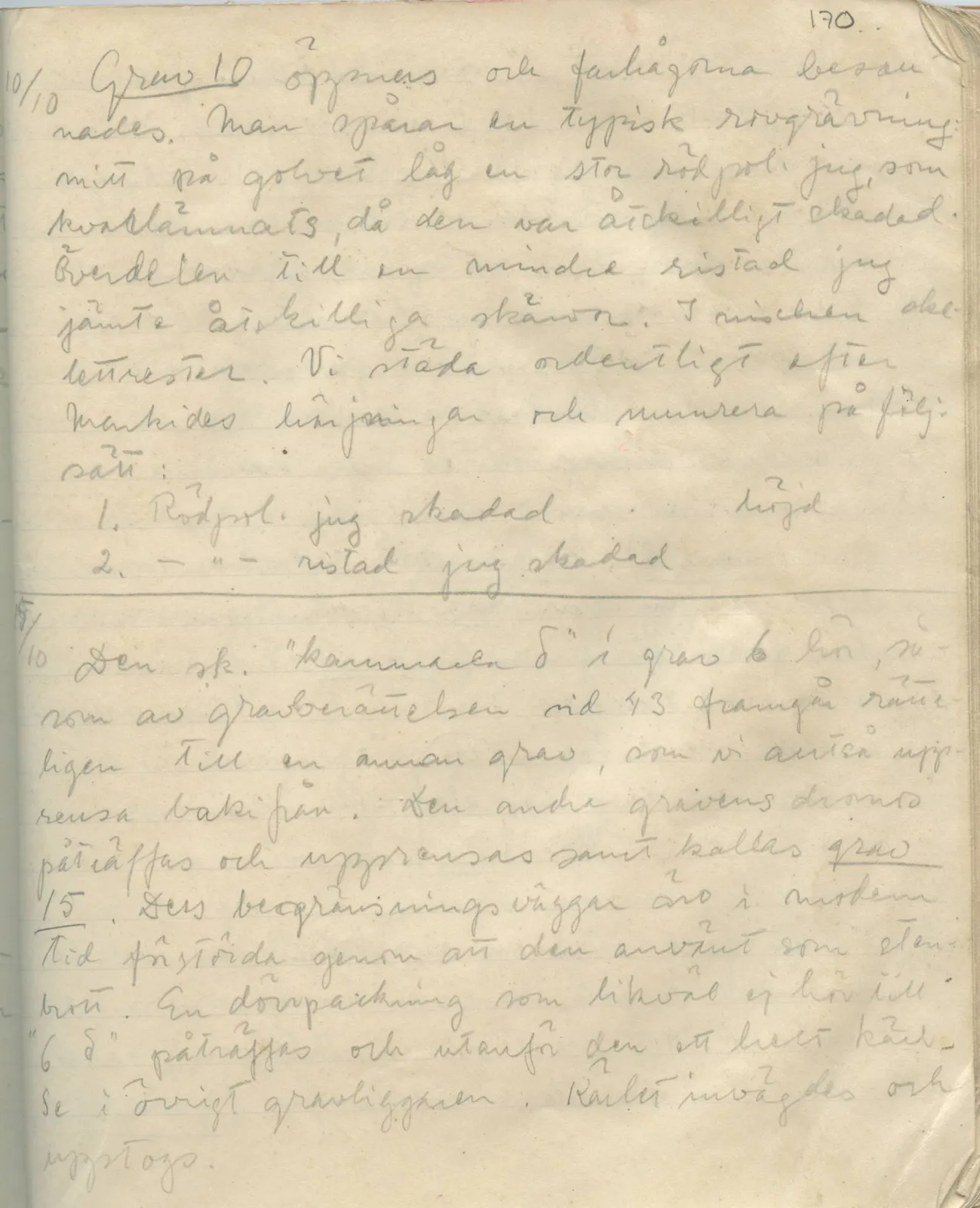 Scan 173 of field diary DII:1a (Lapithos, Vrysi tou Barba), handwritten in Swedish. The transcription and translation follow.