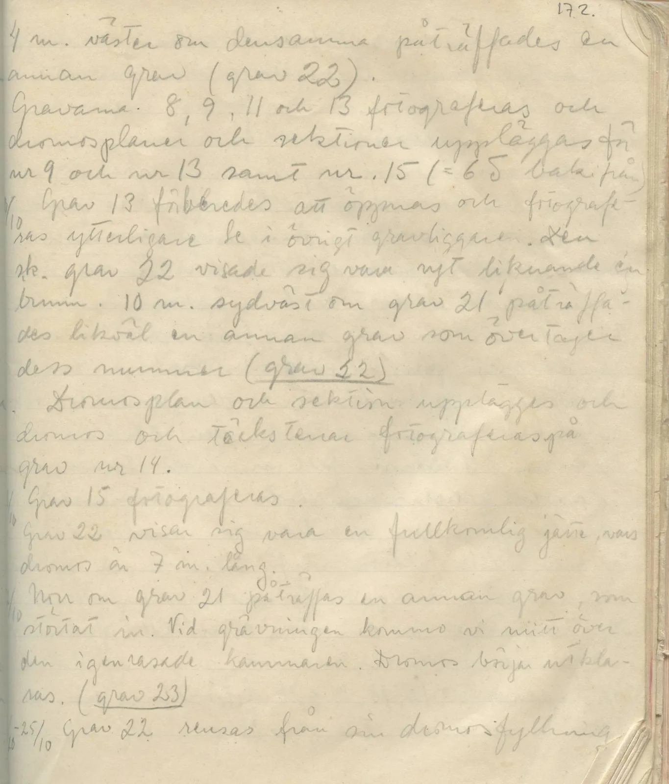 Scan 175 of field diary DII:1a (Lapithos, Vrysi tou Barba), handwritten in Swedish. The transcription and translation follow.