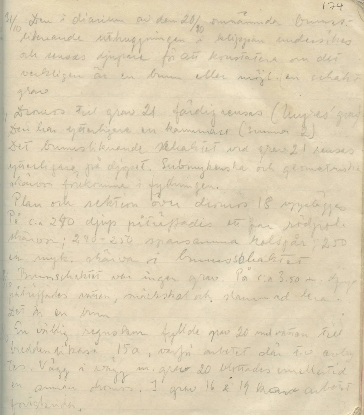 Scan 177 of field diary DII:1a (Lapithos, Vrysi tou Barba), handwritten in Swedish. The transcription and translation follow.