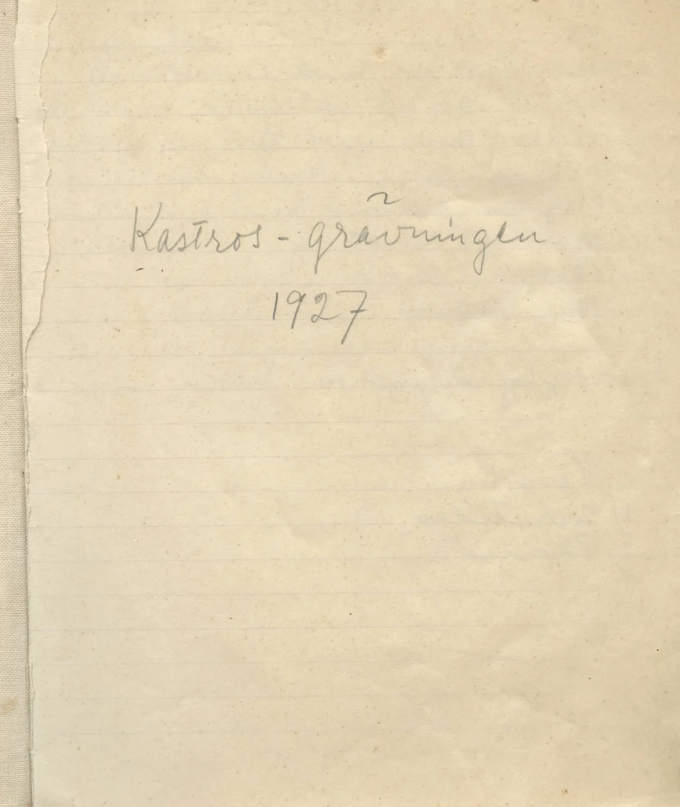 Scan 2 of field diary DII:1b (Lapithos, Kastros), handwritten in Swedish. The transcription and translation follow.