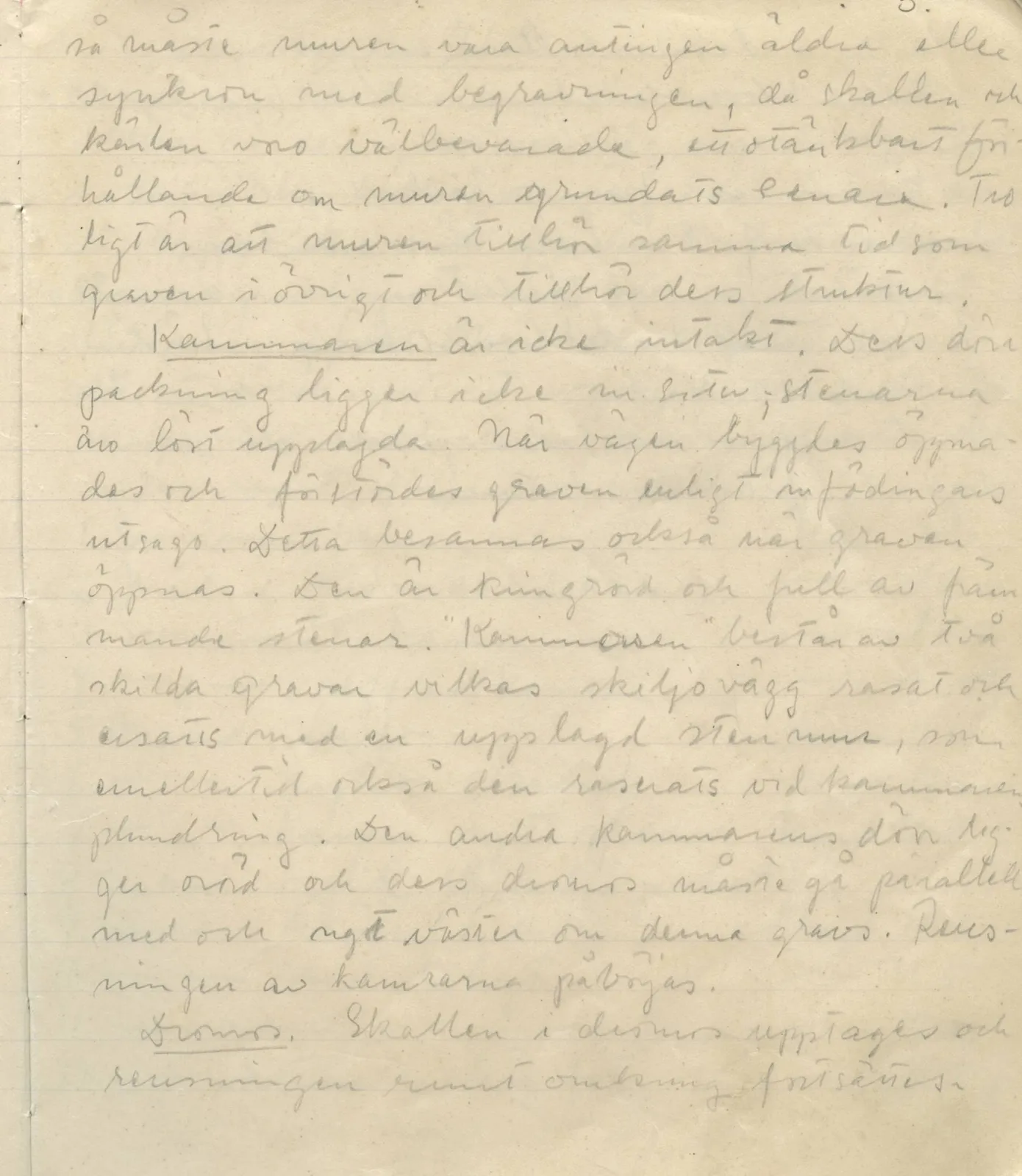 Scan 6 of field diary DII:1b (Lapithos, Kastros), handwritten in Swedish. The transcription and translation follow.