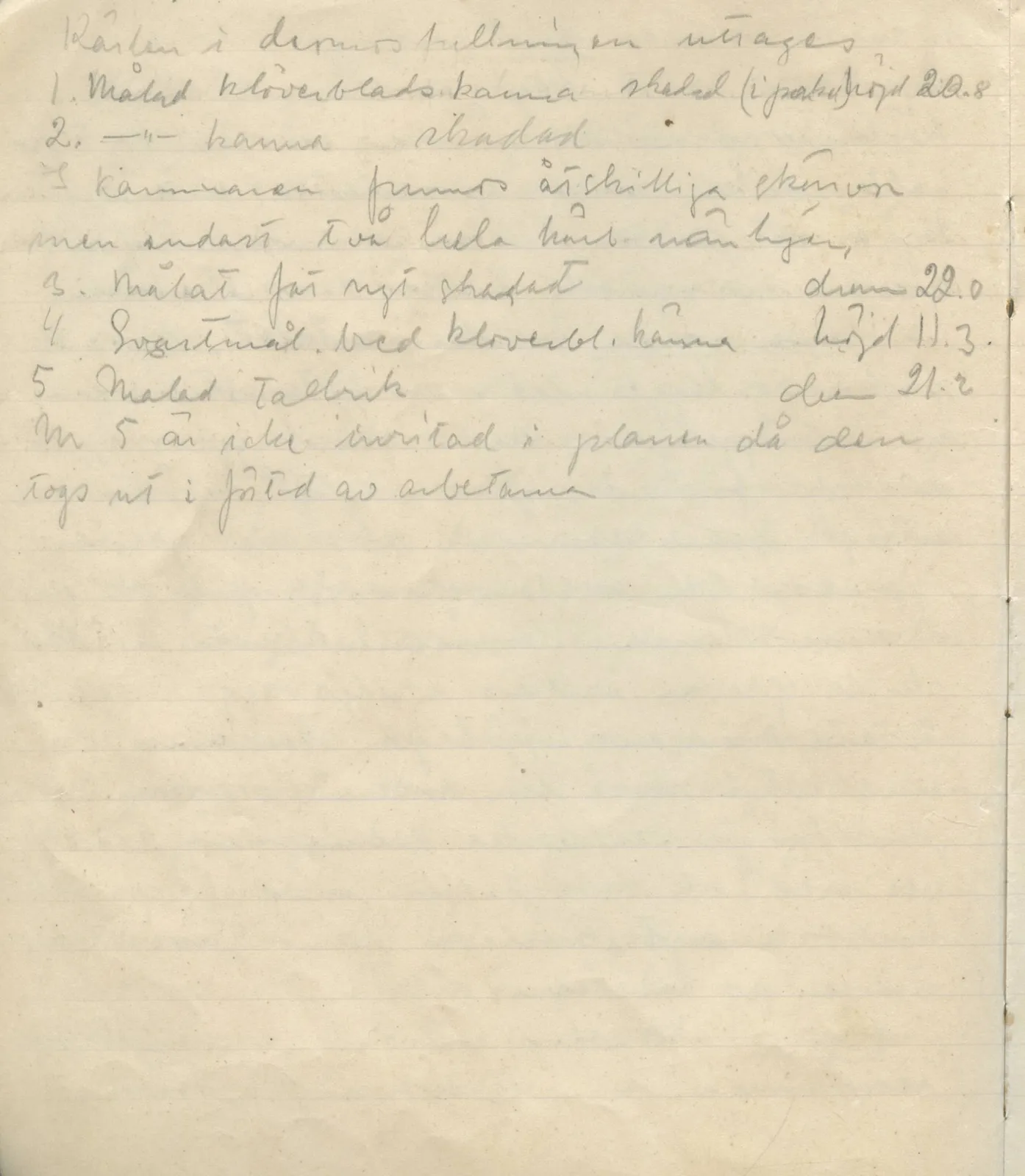 Scan 7 of field diary DII:1b (Lapithos, Kastros), handwritten in Swedish. The transcription and translation follow.