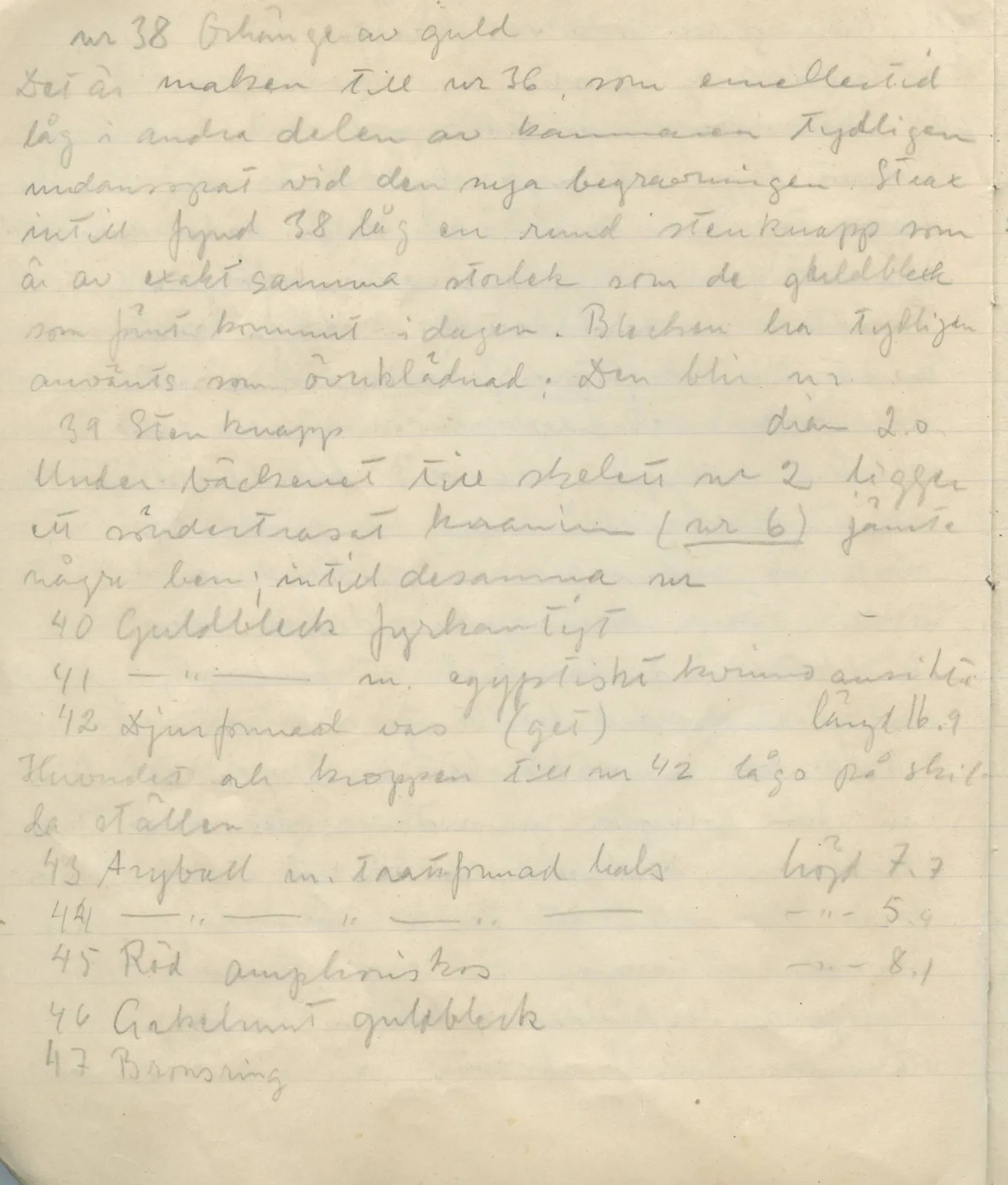 Scan 15 of field diary DII:1b (Lapithos, Kastros), handwritten in Swedish. The transcription and translation follow.