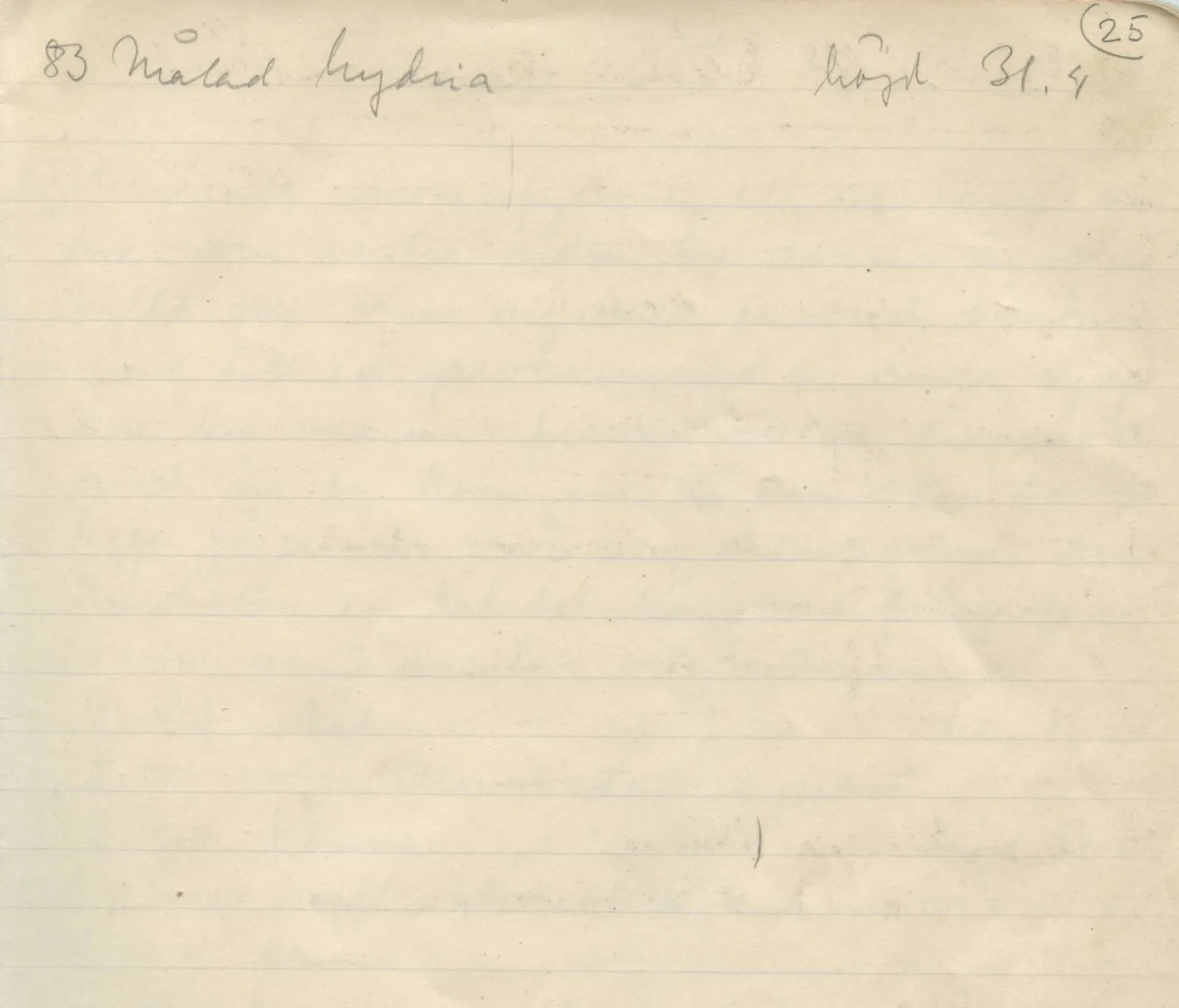 Scan 26 of field diary DII:1b (Lapithos, Kastros), handwritten in Swedish. The transcription and translation follow.