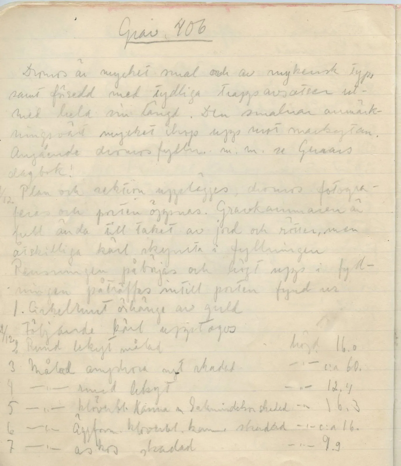 Scan 48 of field diary DII:1b (Lapithos, Kastros), handwritten in Swedish. The transcription and translation follow.