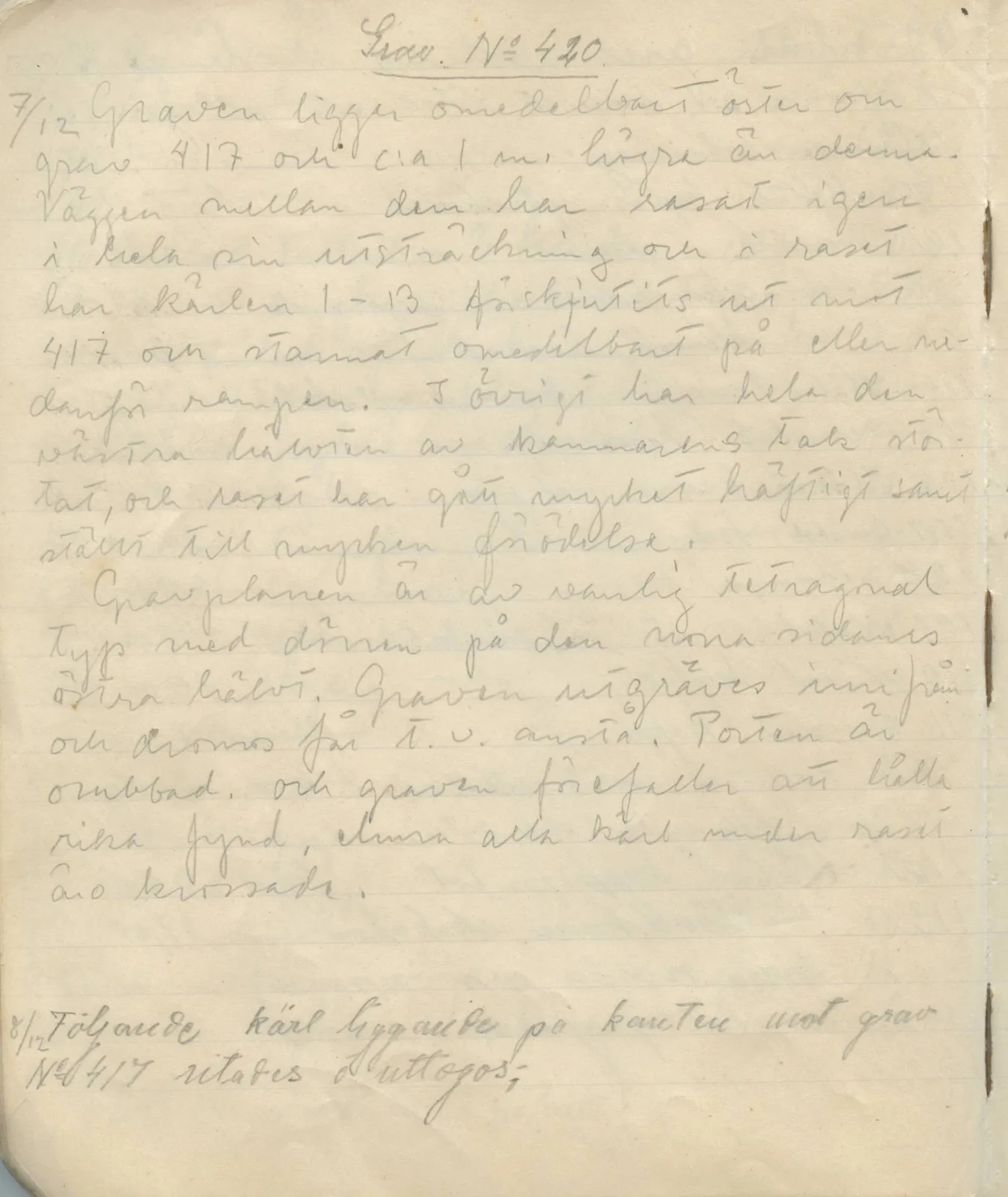 Scan 66 of field diary DII:1b (Lapithos, Kastros), handwritten in Swedish. The transcription and translation follow.