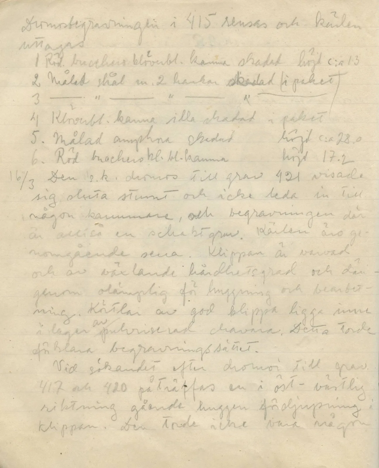 Scan 84 of field diary DII:1b (Lapithos, Kastros), handwritten in Swedish. The transcription and translation follow.