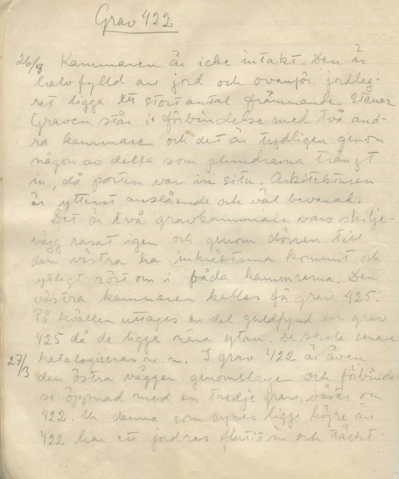Scan 101 of field diary DII:1b (Lapithos, Kastros), handwritten in Swedish. The transcription and translation follow.