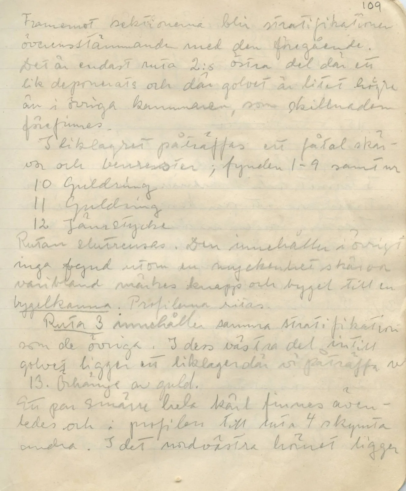 Scan 110 of field diary DII:1b (Lapithos, Kastros), handwritten in Swedish. The transcription and translation follow.
