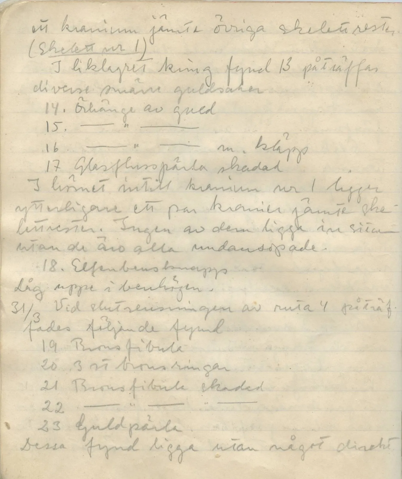 Scan 111 of field diary DII:1b (Lapithos, Kastros), handwritten in Swedish. The transcription and translation follow.