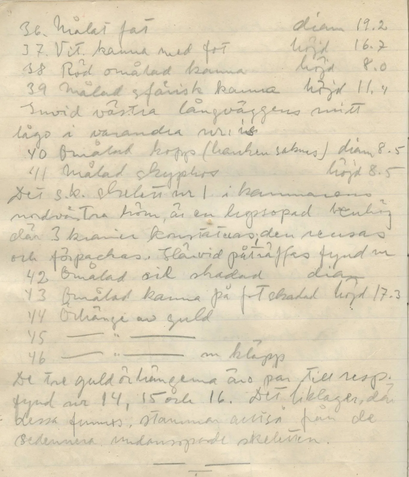 Scan 113 of field diary DII:1b (Lapithos, Kastros), handwritten in Swedish. The transcription and translation follow.