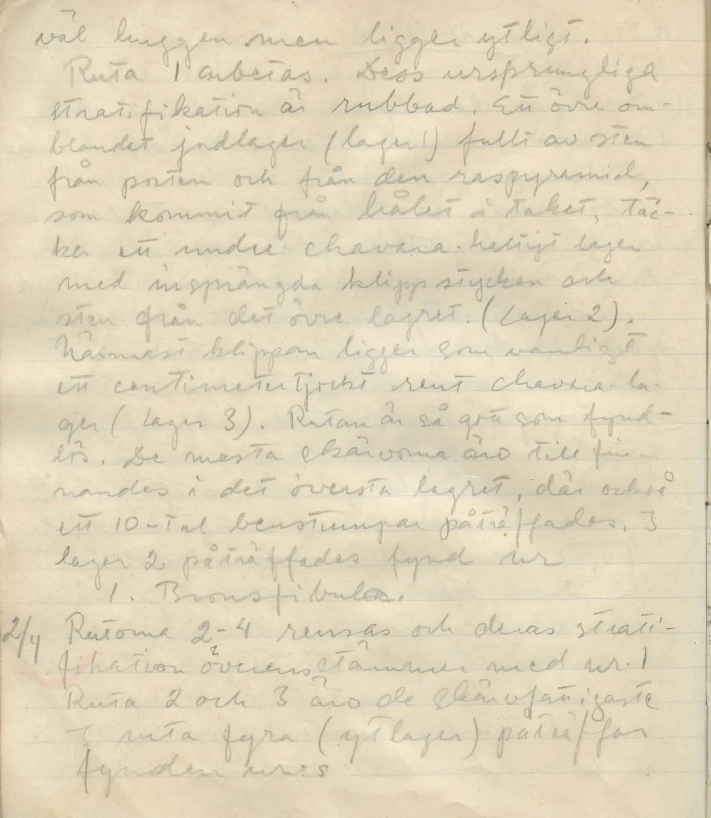 Scan 115 of field diary DII:1b (Lapithos, Kastros), handwritten in Swedish. The transcription and translation follow.