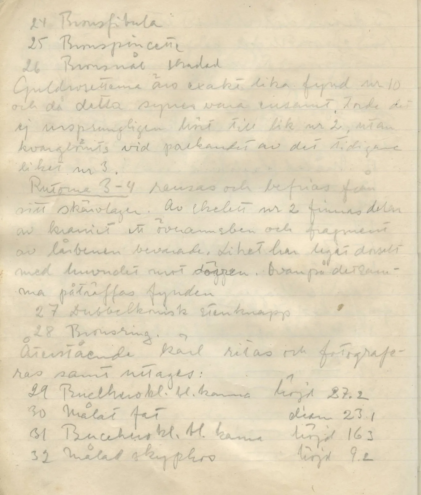 Scan 123 of field diary DII:1b (Lapithos, Kastros), handwritten in Swedish. The transcription and translation follow.
