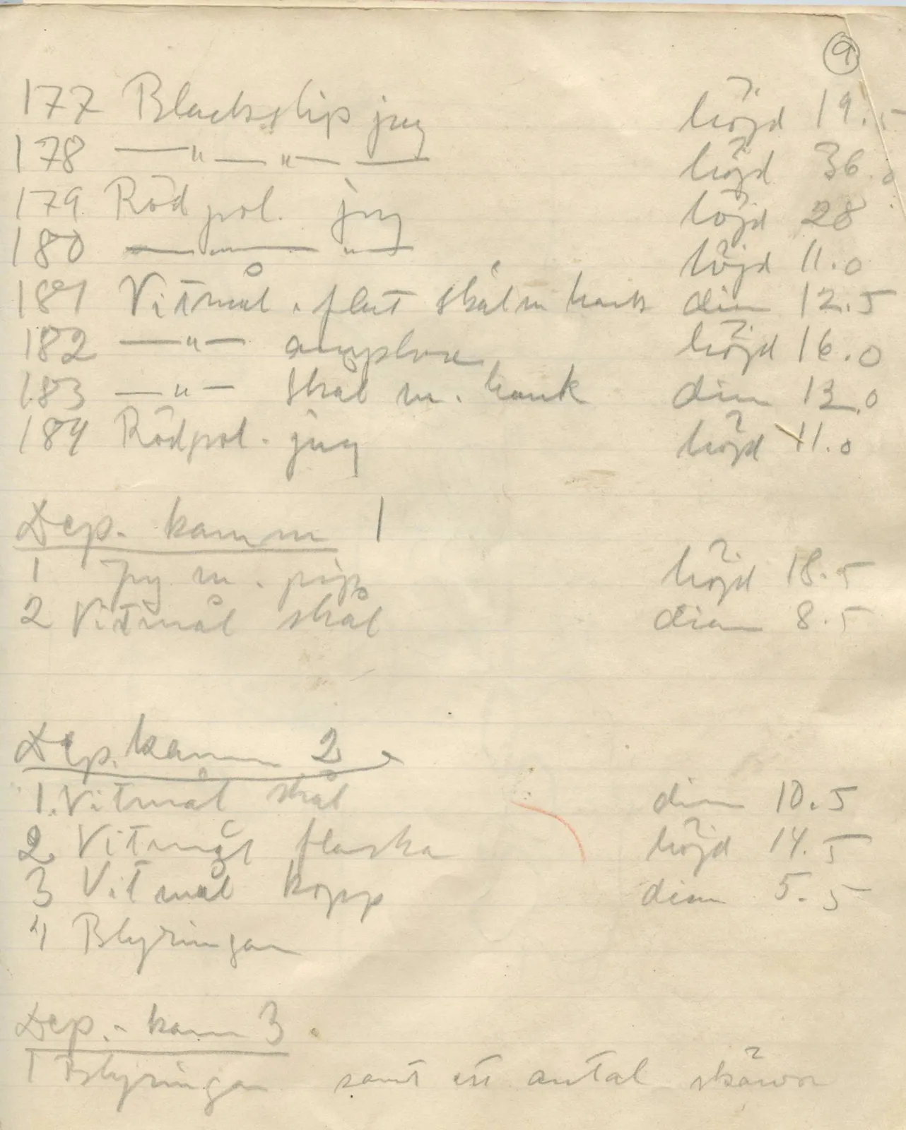Scan 140 of field diary DII:1b (Lapithos, Kastros), handwritten in Swedish. The transcription and translation follow.