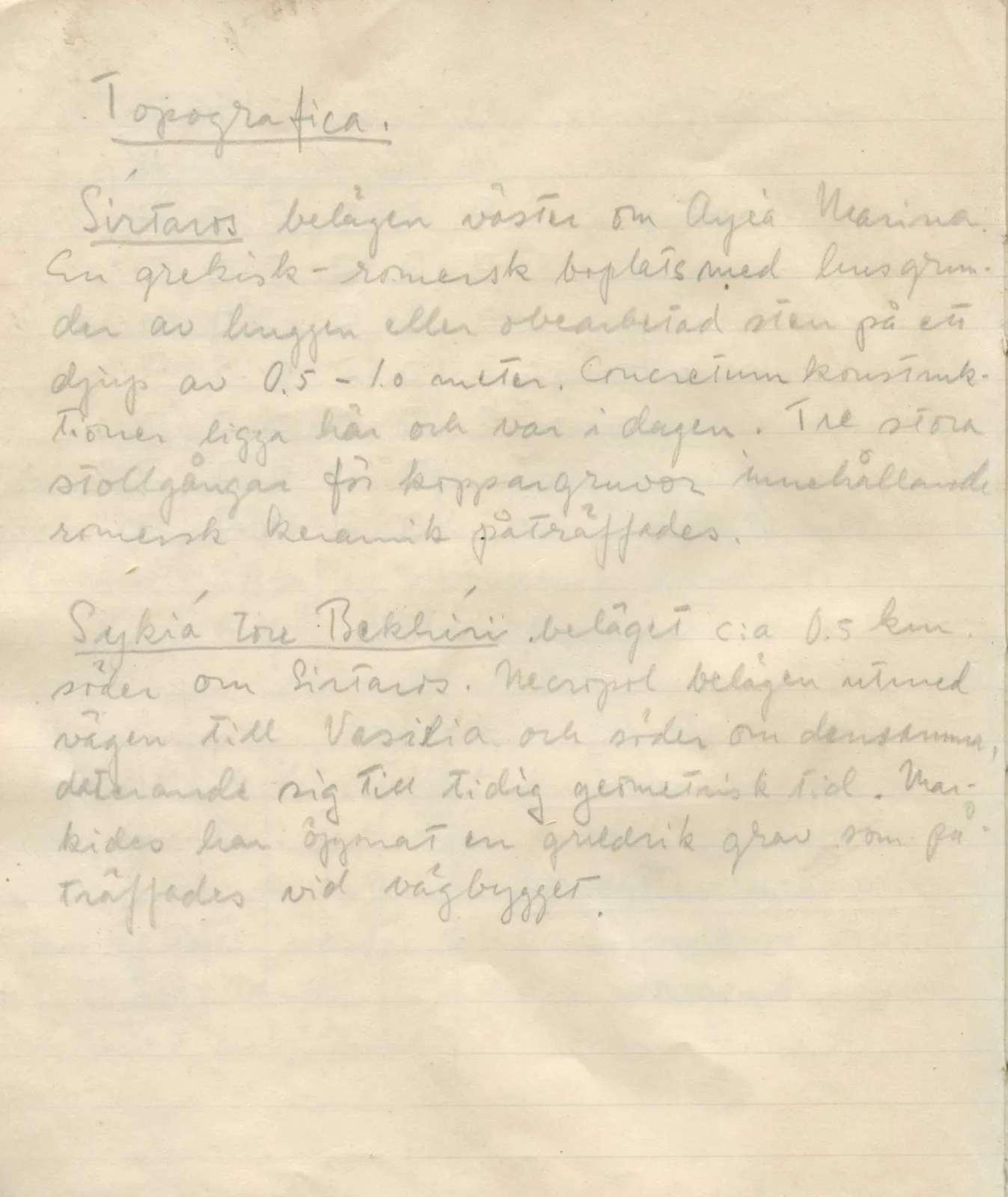 Scan 147 of field diary DII:1b (Lapithos, Kastros), handwritten in Swedish. The transcription and translation follow.