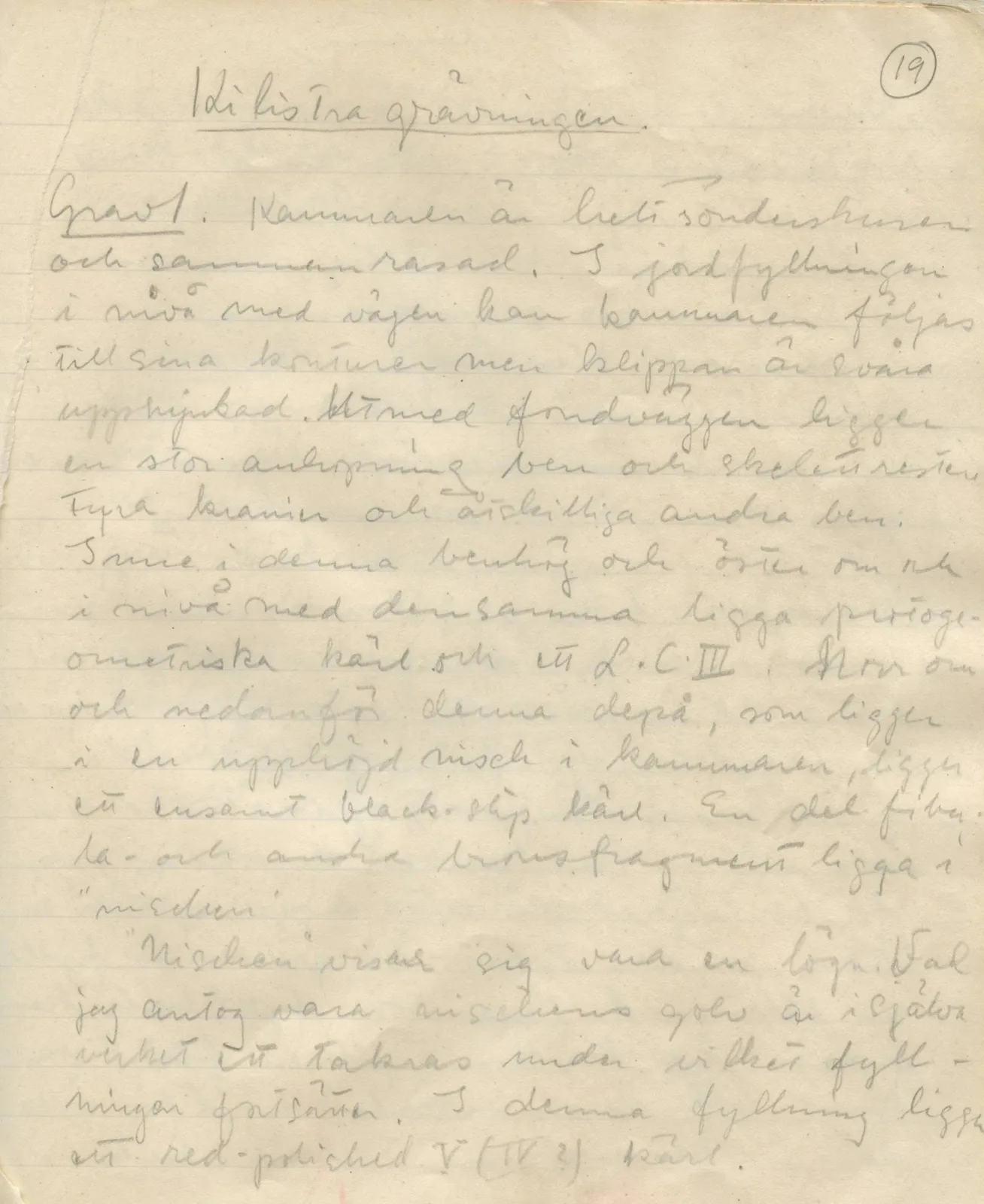 Scan 150 of field diary DII:1b (Lapithos, Kastros), handwritten in Swedish. The transcription and translation follow.
