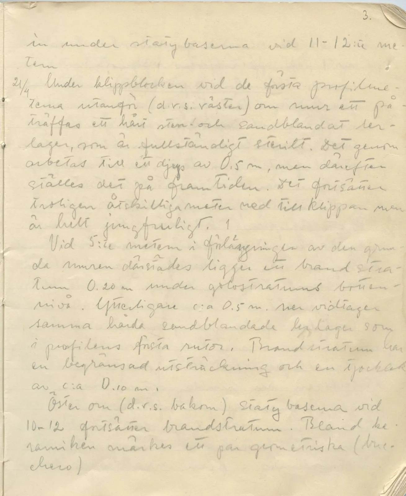 Scan 5 of field diary DII:1c (Oura, Trachonas and Idalion), handwritten in Swedish. The transcription and translation follow.