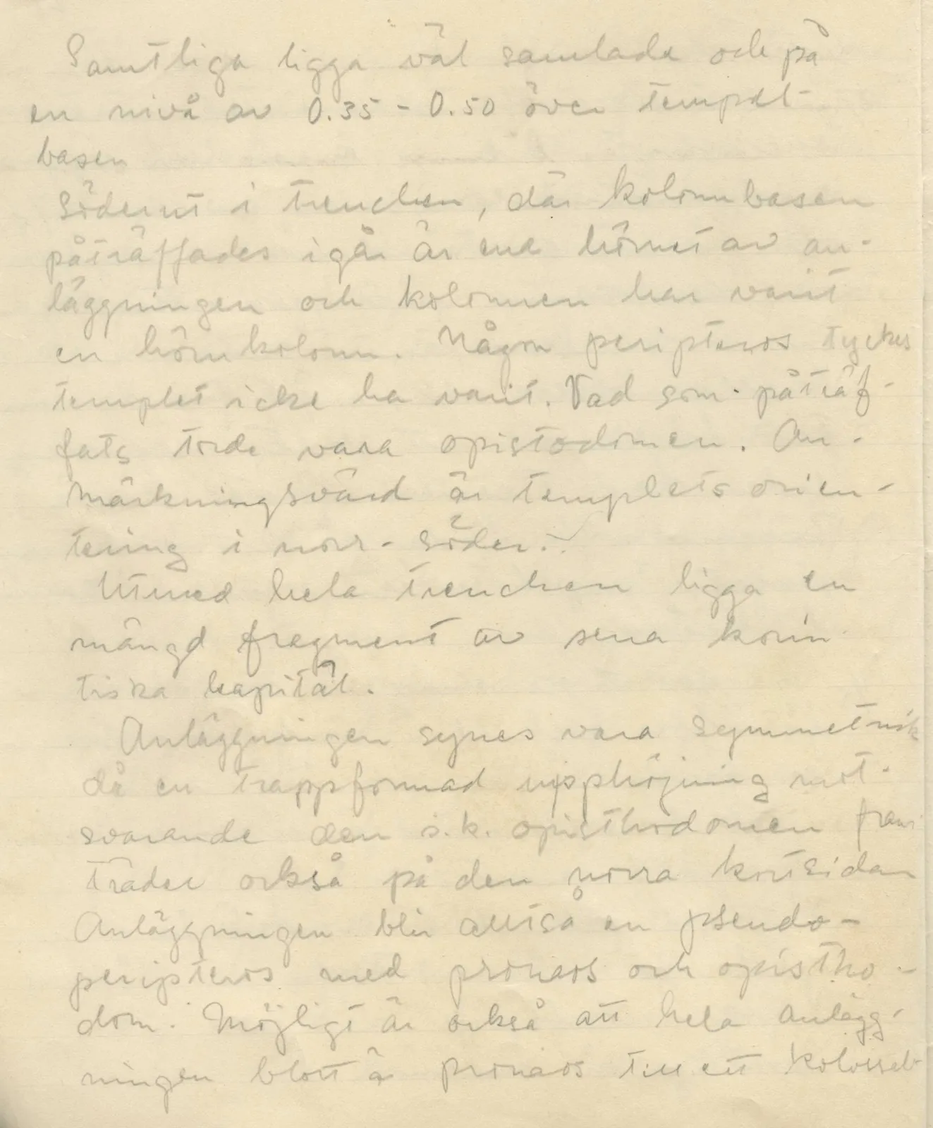Scan 24 of field diary DII:1c (Oura, Trachonas and Idalion), handwritten in Swedish. The transcription and translation follow.