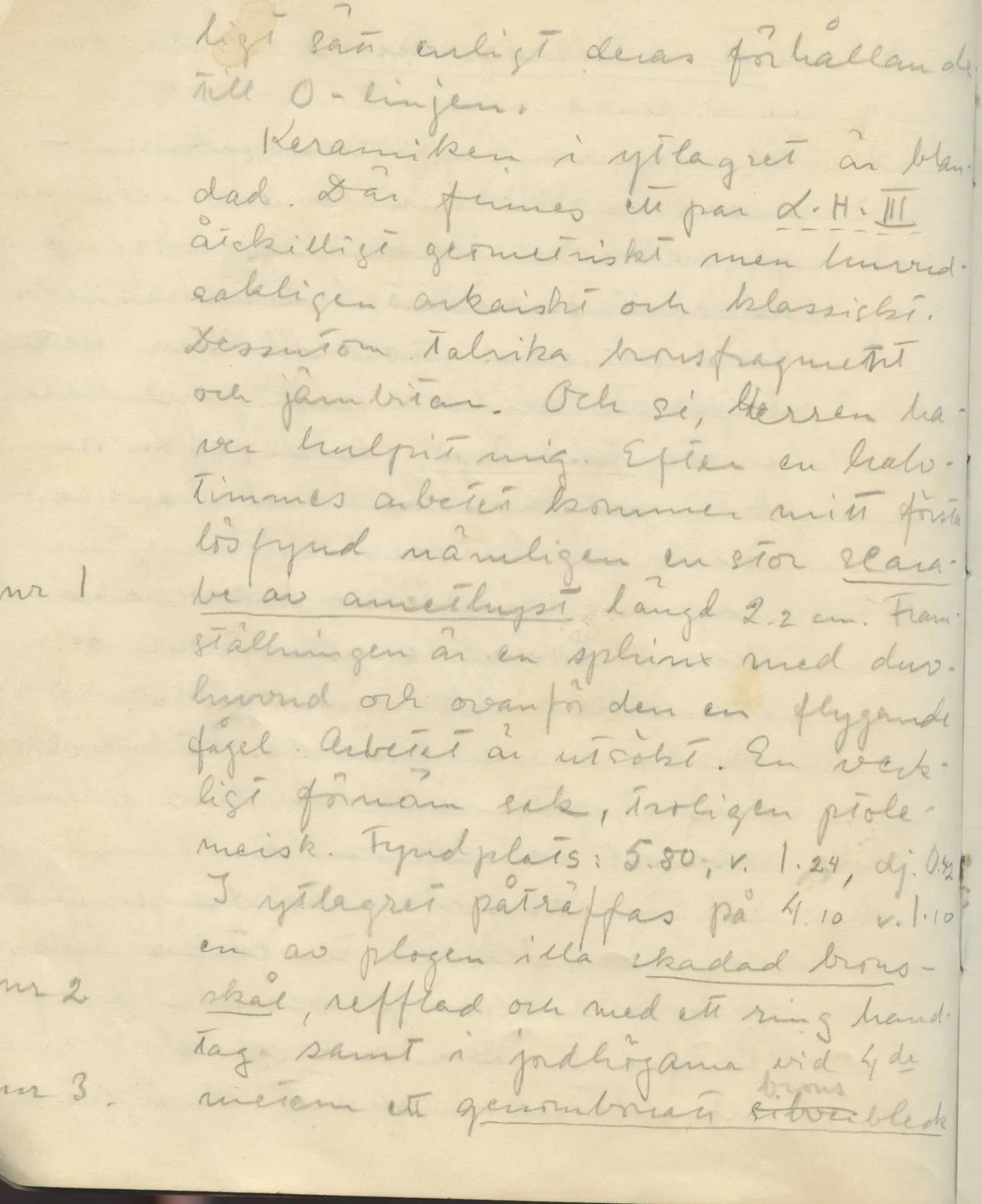 Scan 41 of field diary DII:1c (Oura, Trachonas and Idalion), handwritten in Swedish. The transcription and translation follow.