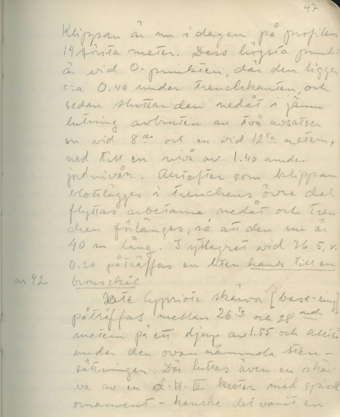 Scan 48 of field diary DII:1c (Oura, Trachonas and Idalion), handwritten in Swedish. The transcription and translation follow.