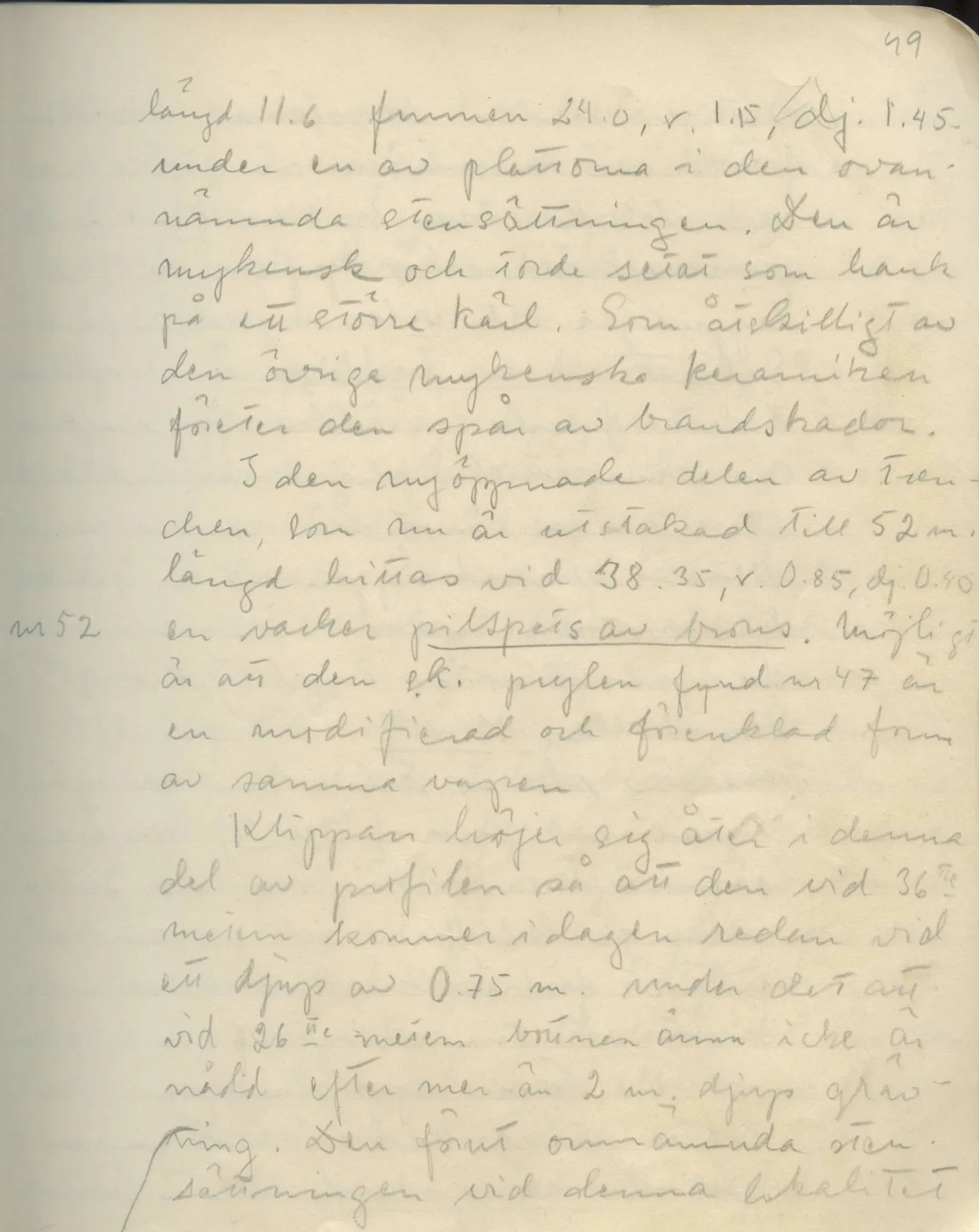 Scan 50 of field diary DII:1c (Oura, Trachonas and Idalion), handwritten in Swedish. The transcription and translation follow.