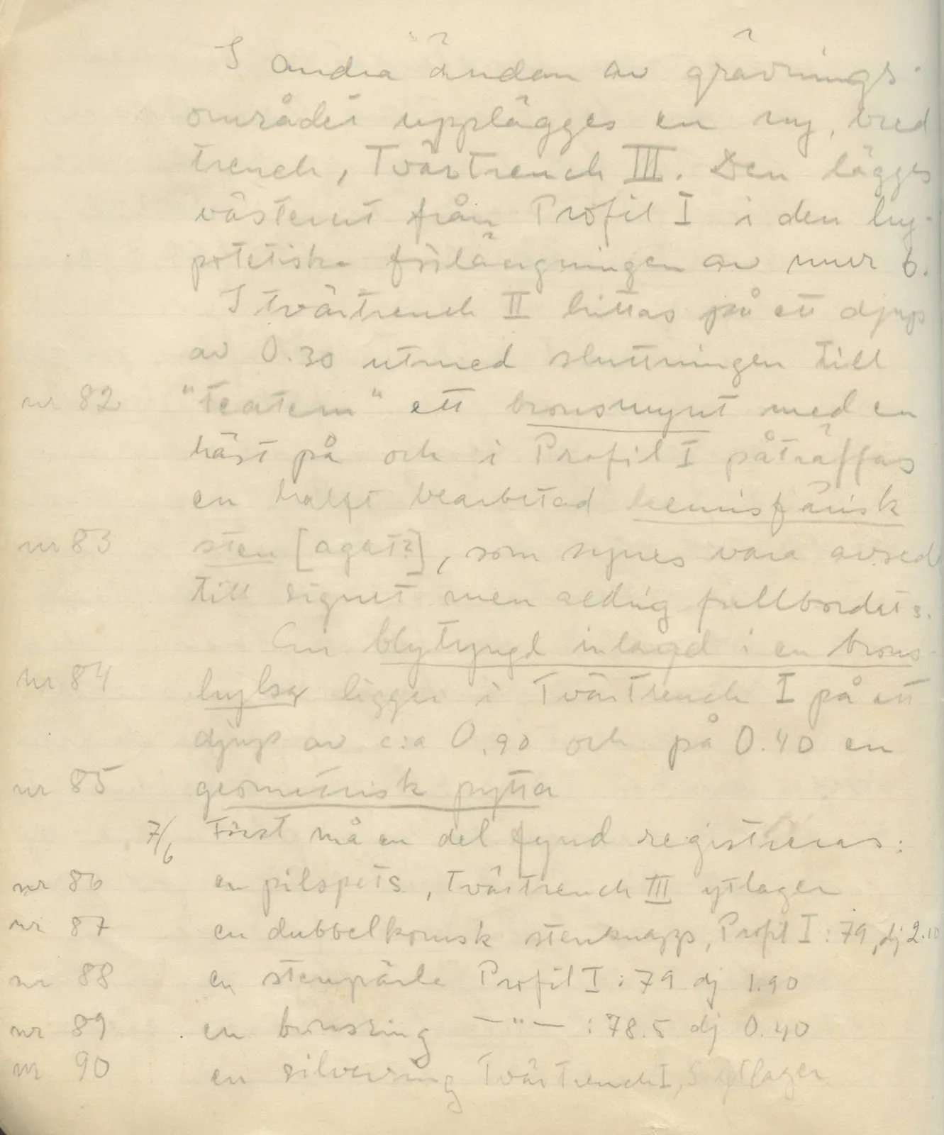 Scan 59 of field diary DII:1c (Oura, Trachonas and Idalion), handwritten in Swedish. The transcription and translation follow.