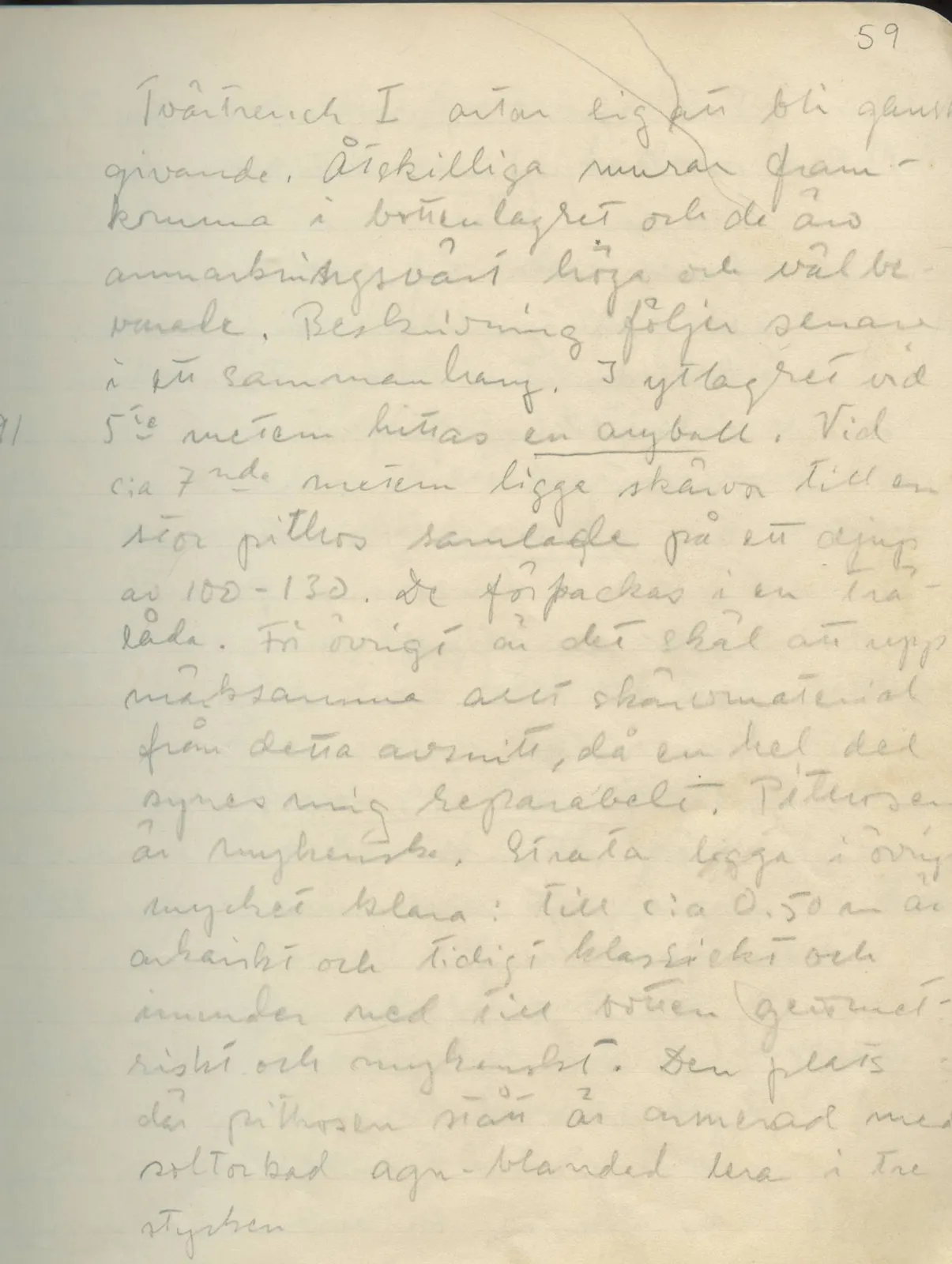 Scan 60 of field diary DII:1c (Oura, Trachonas and Idalion), handwritten in Swedish. The transcription and translation follow.