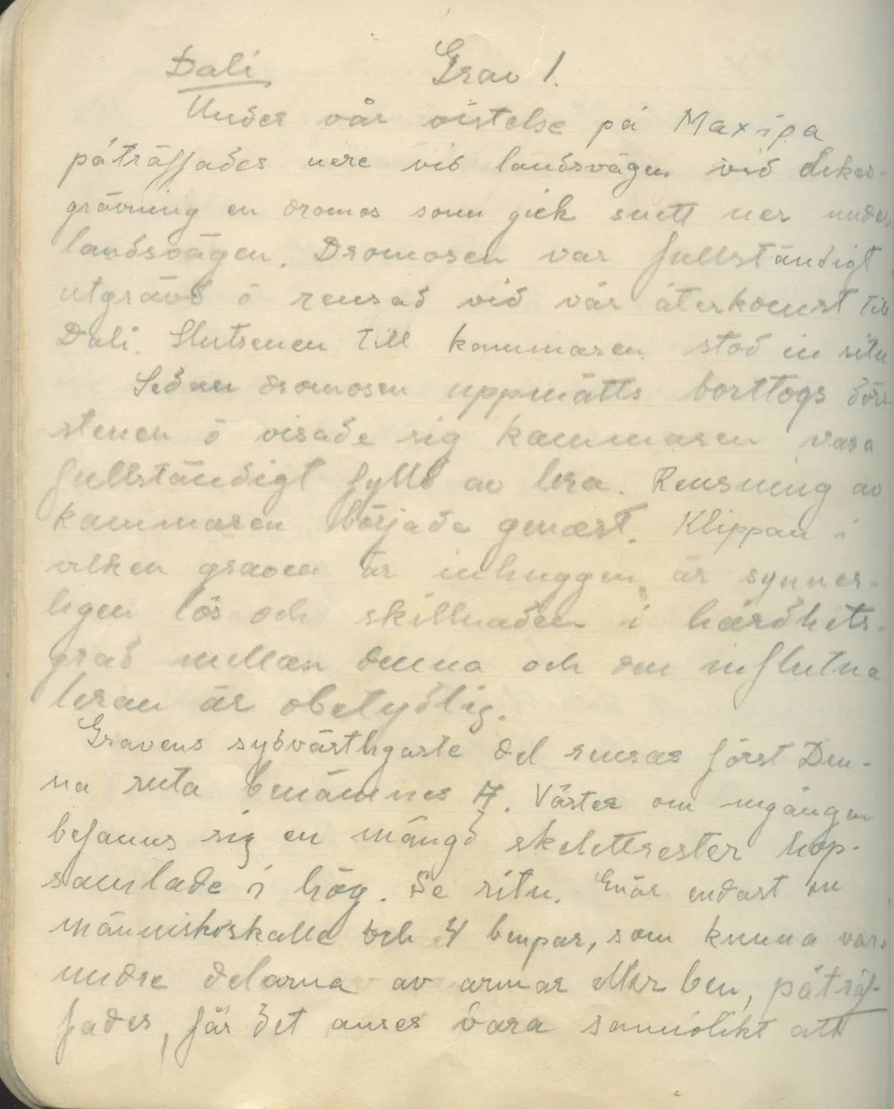 Scan 83 of field diary DII:1c (Oura, Trachonas and Idalion), handwritten in Swedish. The transcription and translation follow.