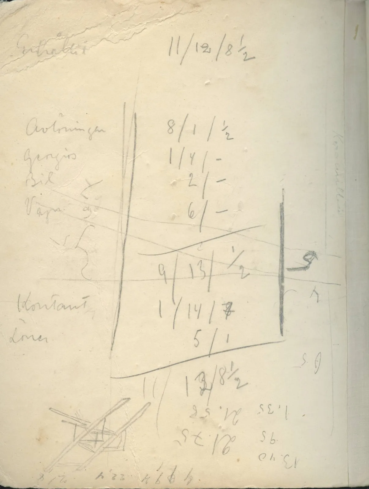 Scan 119 of field diary DII:1c (Oura, Trachonas and Idalion), handwritten in Swedish, with drawings. The transcription and translation follow.