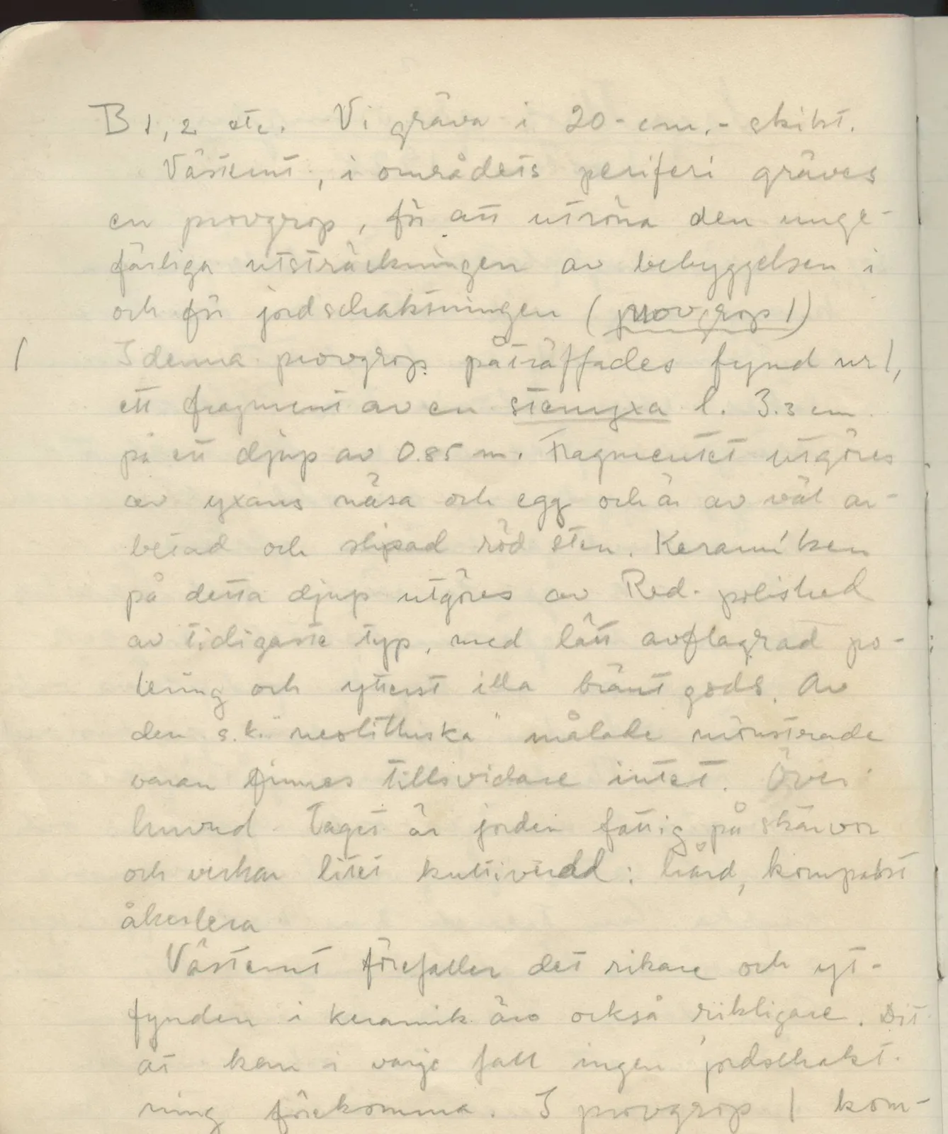 Scan 43 of field diary DII:1d (Idalion and Lapithos, Plakes), handwritten in Swedish. The transcription and translation follow.