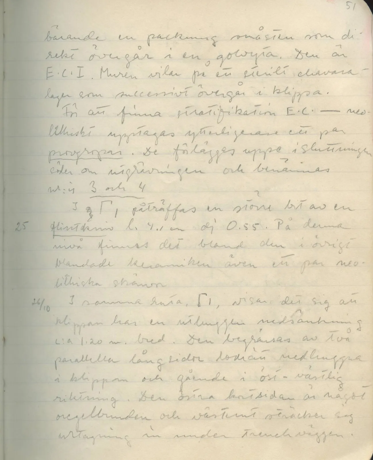 Scan 52 of field diary DII:1d (Idalion and Lapithos, Plakes), handwritten in Swedish. The transcription and translation follow.