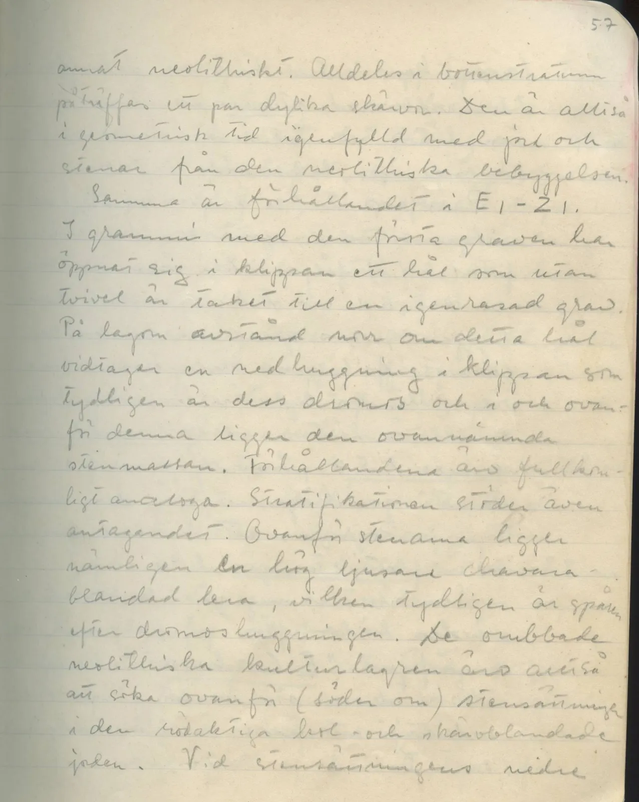 Scan 58 of field diary DII:1d (Idalion and Lapithos, Plakes), handwritten in Swedish. The transcription and translation follow.