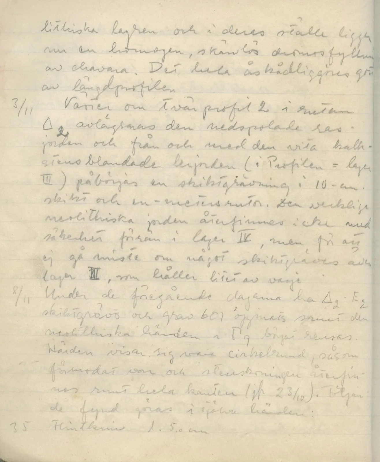 Scan 63 of field diary DII:1d (Idalion and Lapithos, Plakes), handwritten in Swedish. The transcription and translation follow.