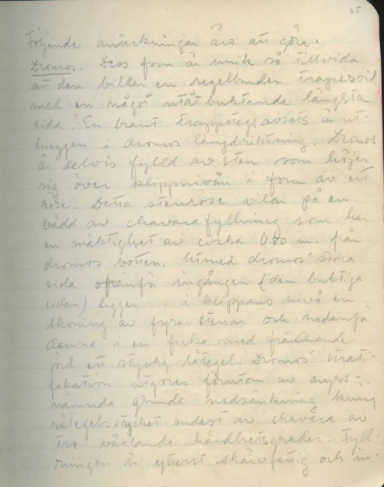 Scan 66 of field diary DII:1d (Idalion and Lapithos, Plakes), handwritten in Swedish. The transcription and translation follow.