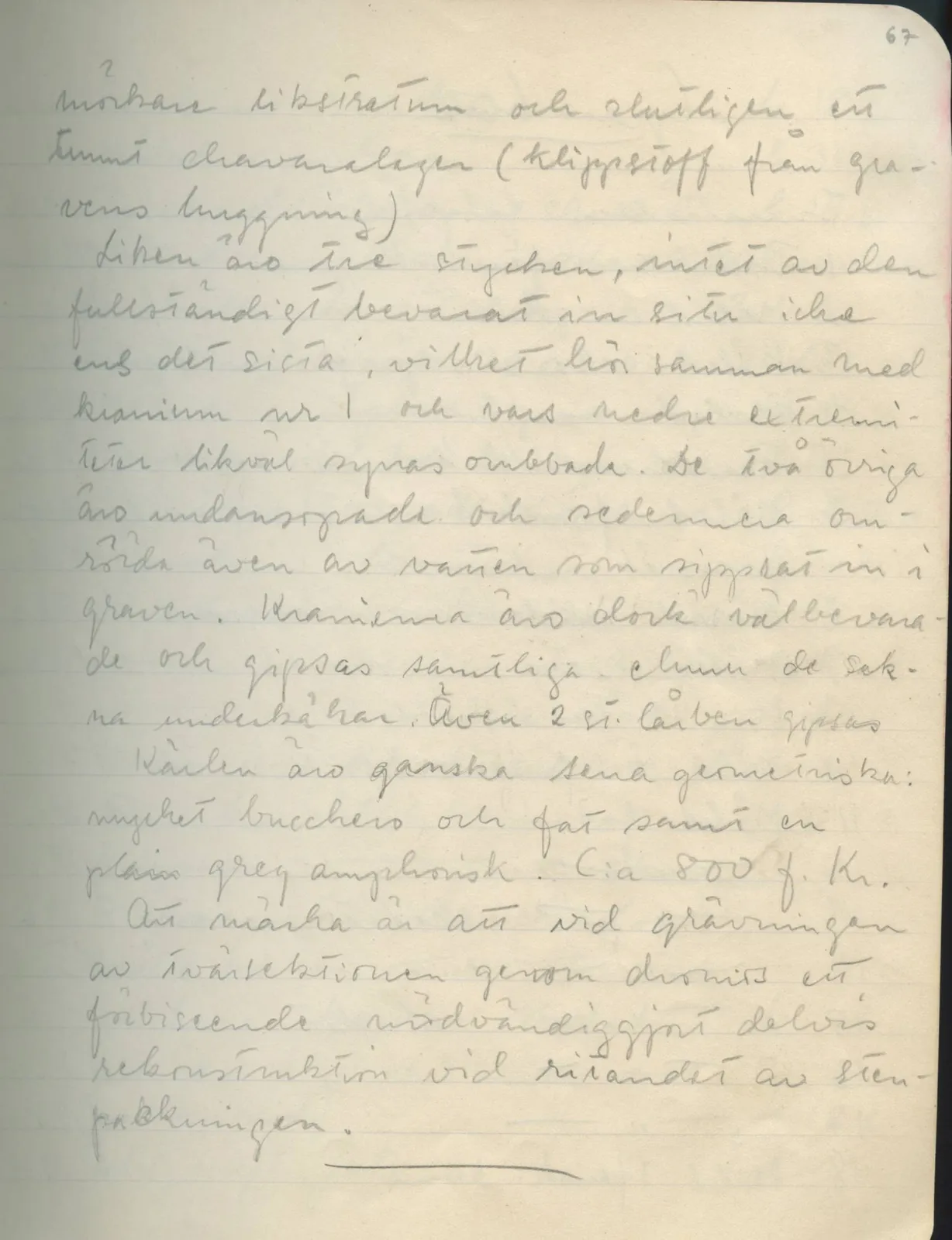 Scan 68 of field diary DII:1d (Idalion and Lapithos, Plakes), handwritten in Swedish. The transcription and translation follow.