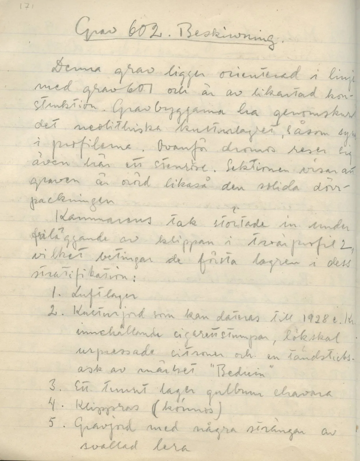 Scan 75 of field diary DII:1d (Idalion and Lapithos, Plakes), handwritten in Swedish. The transcription and translation follow.